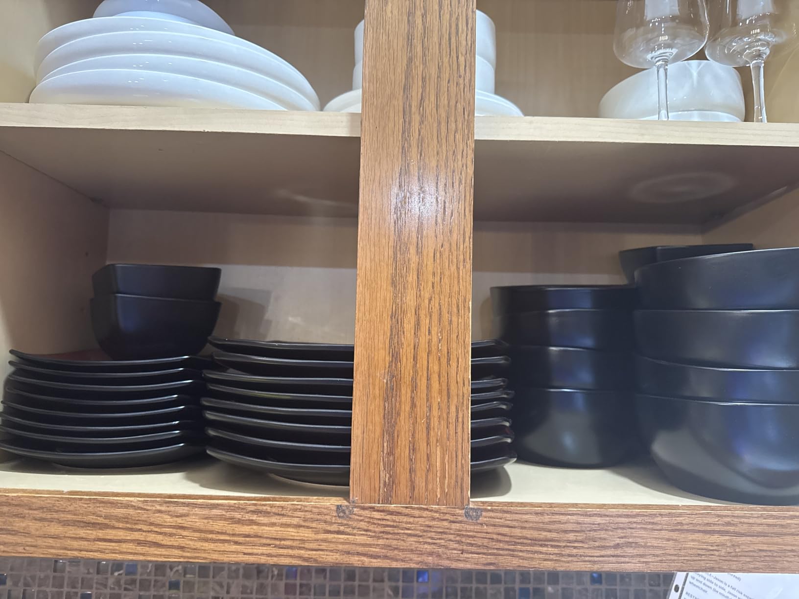 Gibson Elite Soho Lounge Square Reactive Glaze Stoneware Dinnerware Set, Service for 4 (16pc), Eclipse customer photo 1