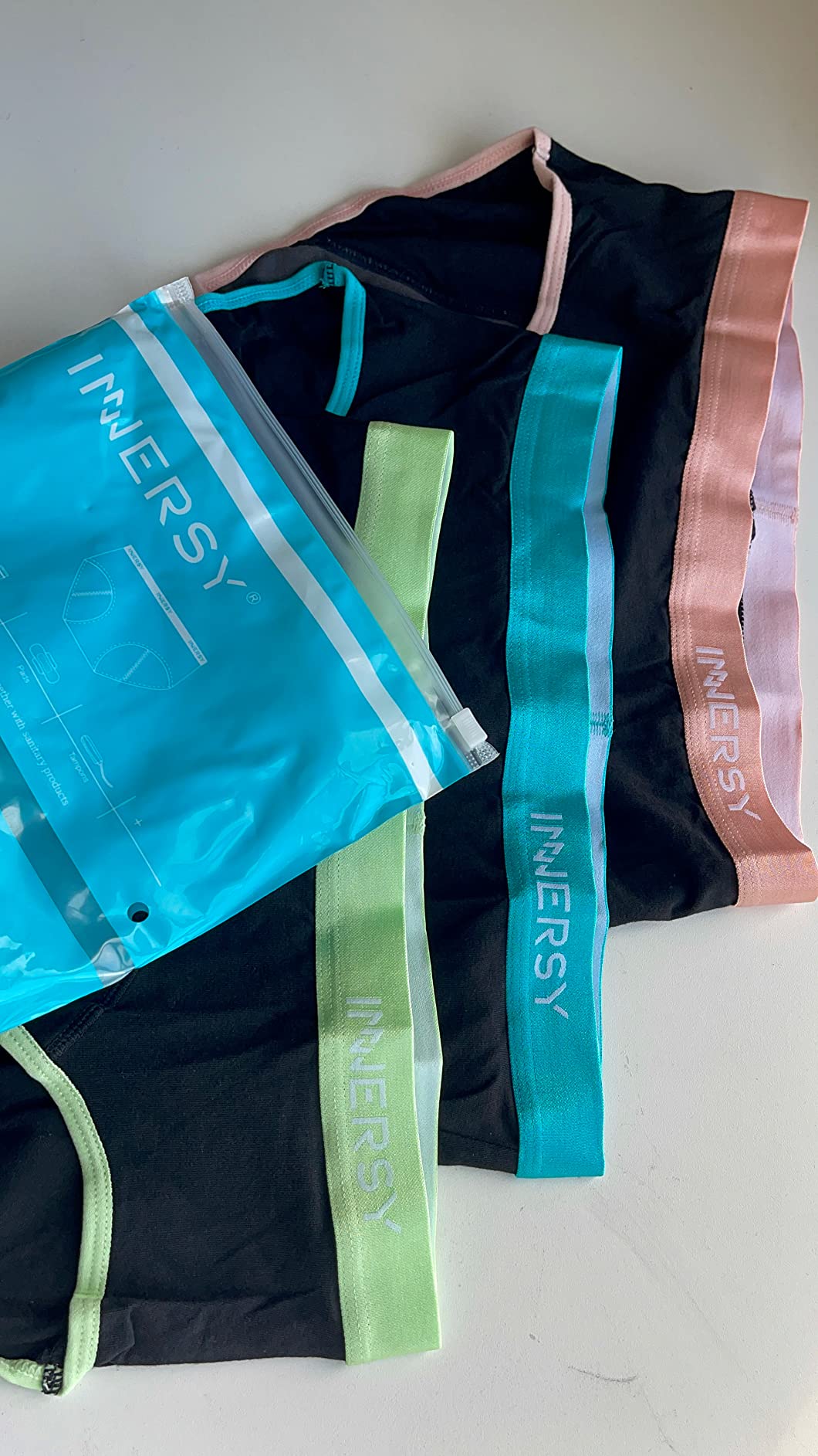 INNERSY Period Underwear for Teens Girls Cotton Leak-Proof Menstrual Panties 3-Pack customer photo 1