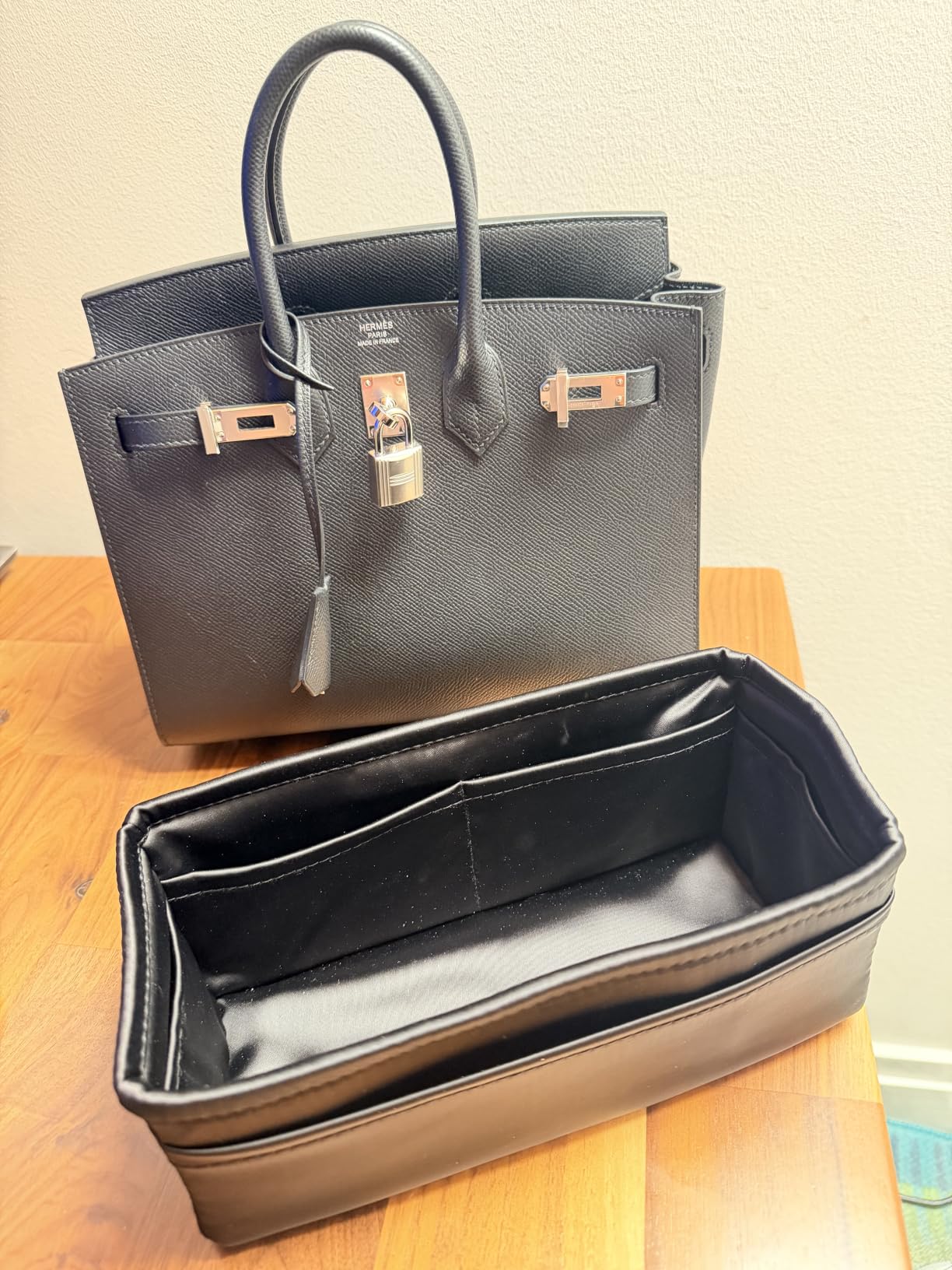 DGAZ Silk Purse Organizer Insert for Birkin Bag, Soft and Lightweight, Perfect Fit, Multi-pocket Storage, Bag Protector, Luxury Bag Care, Handmade customer photo 2