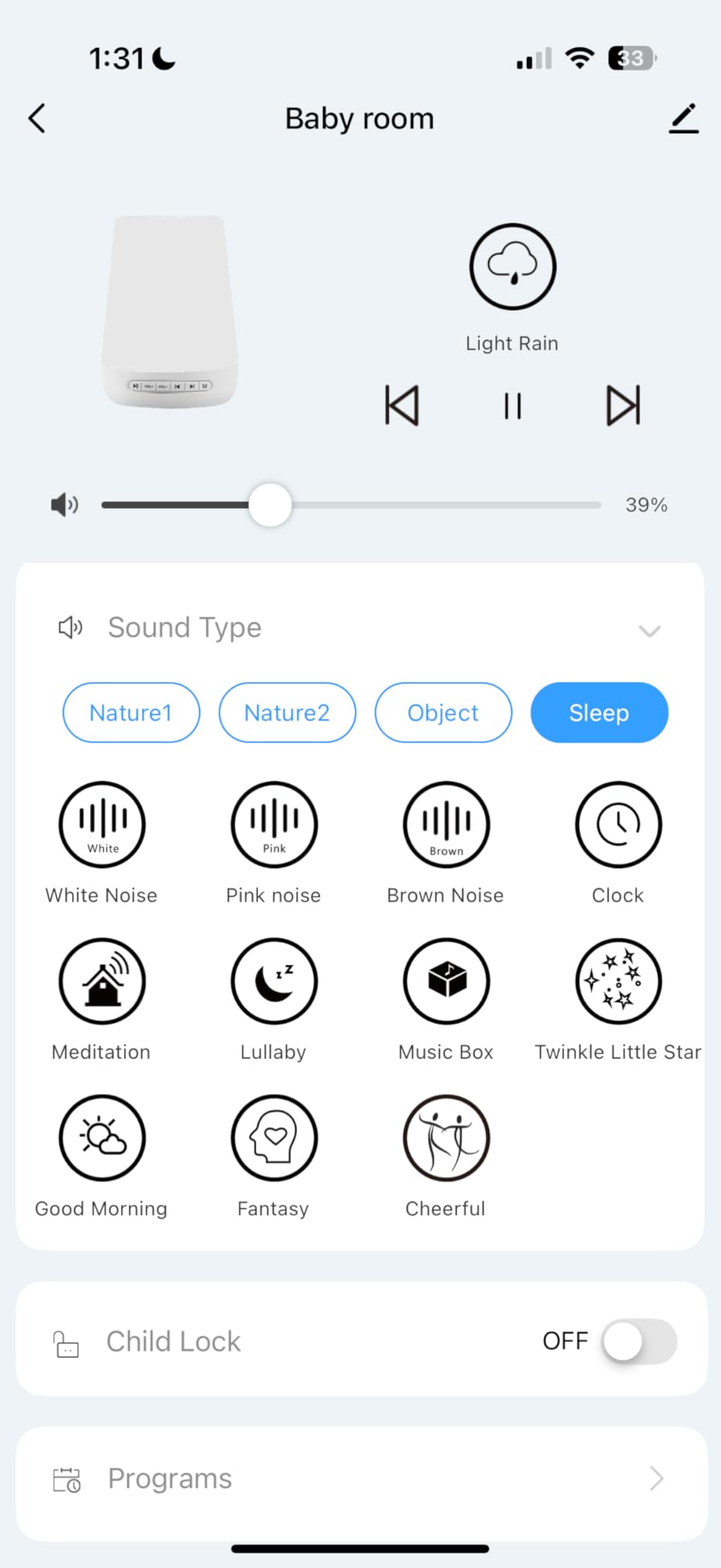 Baby Sound Machine, Momcozy White Noise Machine for Baby Sleeping with Night Light, Toddler Sleep Trainer 34 Soothing Sleep Sounds, Timer, App Remote Control, Personal Sleep Routine Alarm Clock(Blue) customer photo 1