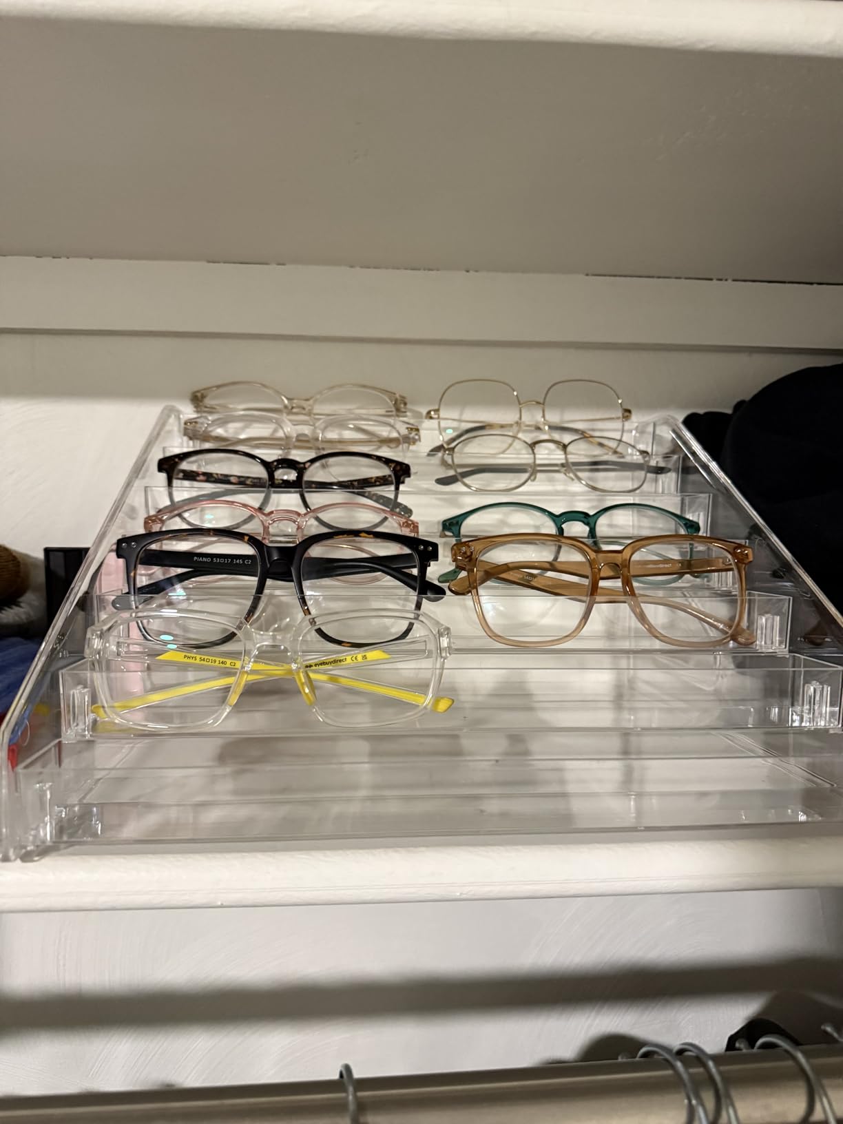 LoengMax Sunglasses Organizer - Clear Eyeglasses Display Stand (7 Layer) customer photo 2