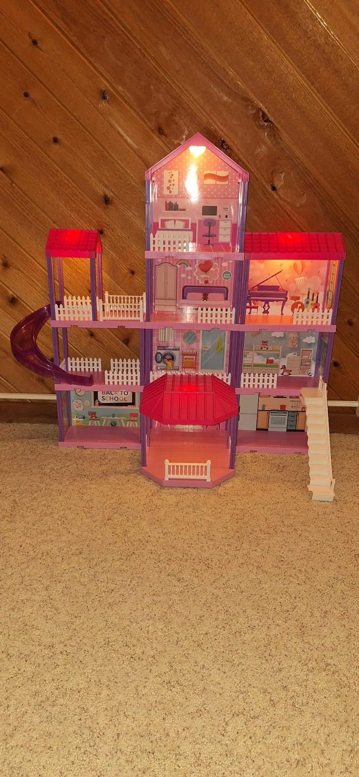 beefunni Doll House, Dollhouse with 4 Stories-11 Rooms, 2 Dolls and Lights | and Furniture Accessories Princess Dollhouse Toy Gifts for 3 4 5 6 7 8+ Year Old Girls customer photo 2