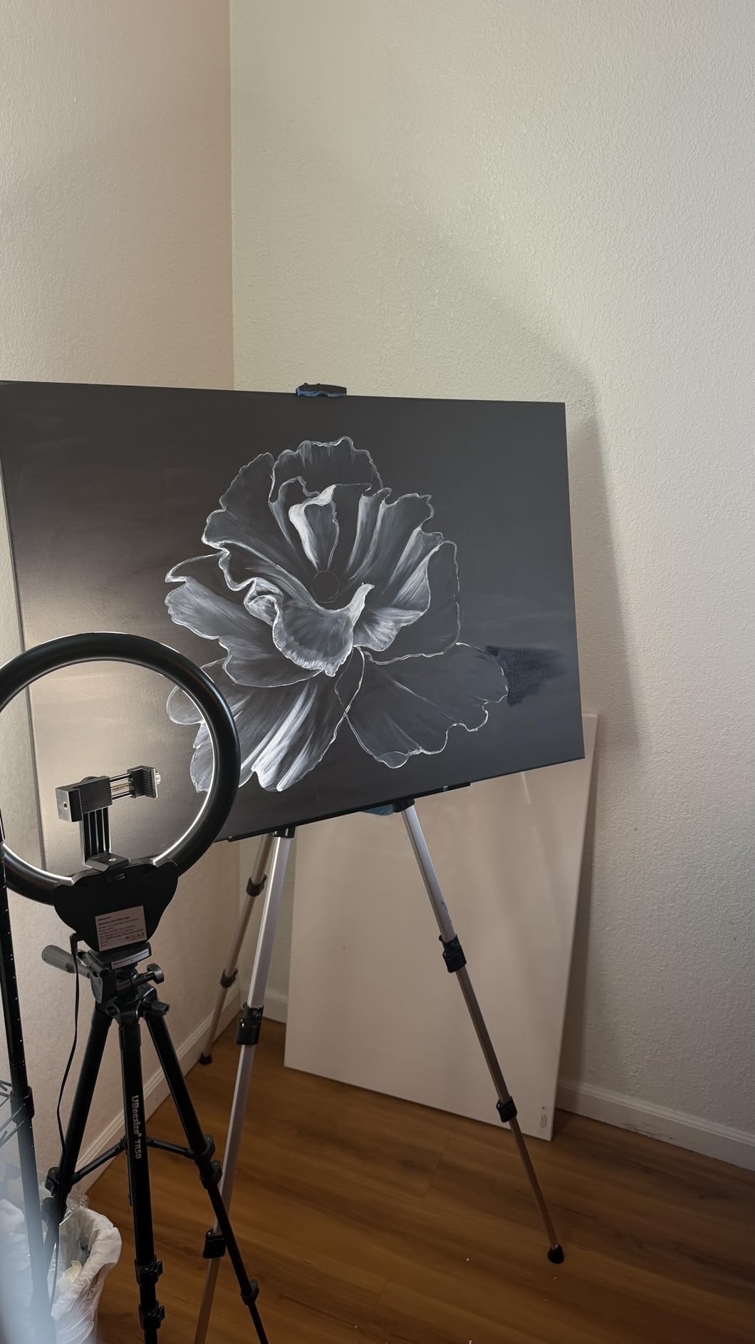 RRFTOK Easel Stand for Painting and Sign, Adjustable 17-66 Inch | Portable aluminum tripod art easel for display stand, poster stand, canvas holder, adults, floor use and carry bag customer photo 2