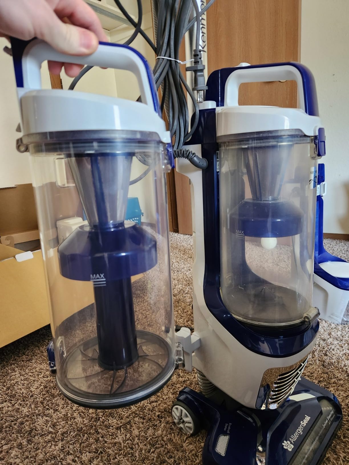 Kenmore DU5080 Bagless Upright Vacuum Lift Cleaner 2-Motor Power Suction with HEPA Filter, 3-in-1 Combination Tool, Pet Handi-Mate for Carpet, Hard Floor, 2 Liters, Navy customer photo 2