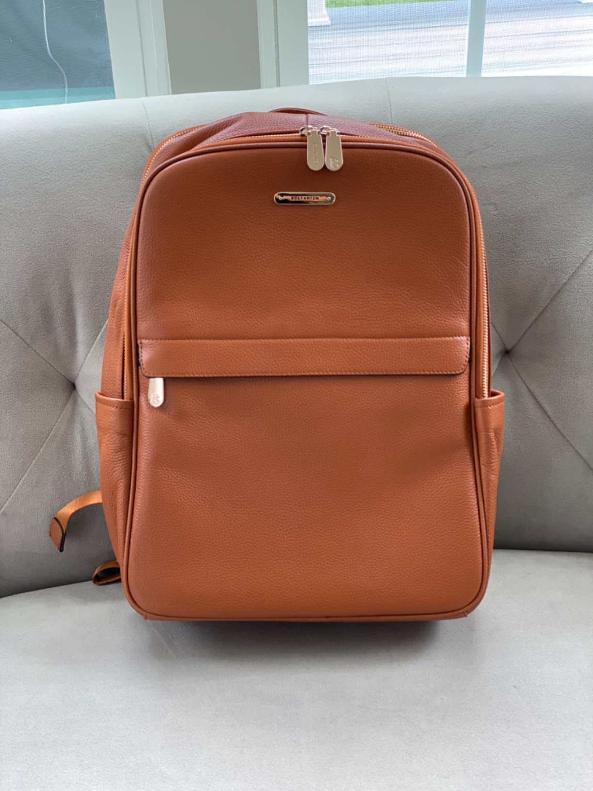 BOSTANTEN Genuine Leather 15.6 inch Laptop Backpack Purse for Women College Casual Backpack Travel Bag customer photo 1