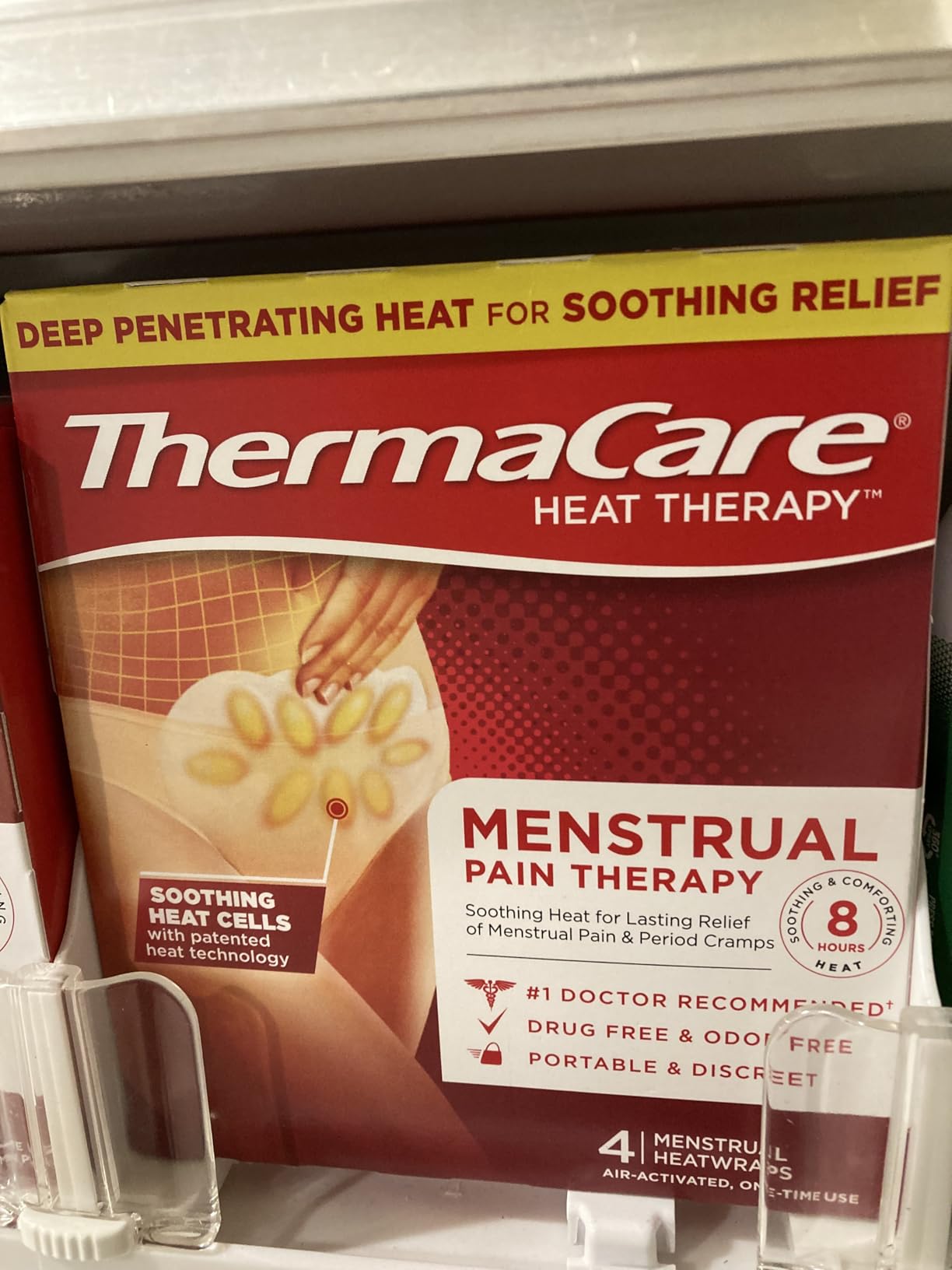 ThermaCare Menstrual Heating Pads for Cramps & Back Pain Relief, 6 Count | Adhesive Heat Wraps for Period, Portable, Drug-Free Therapy for Daily Comfort & Discreet Wear, Lasts Up to 8 Hours customer photo 1