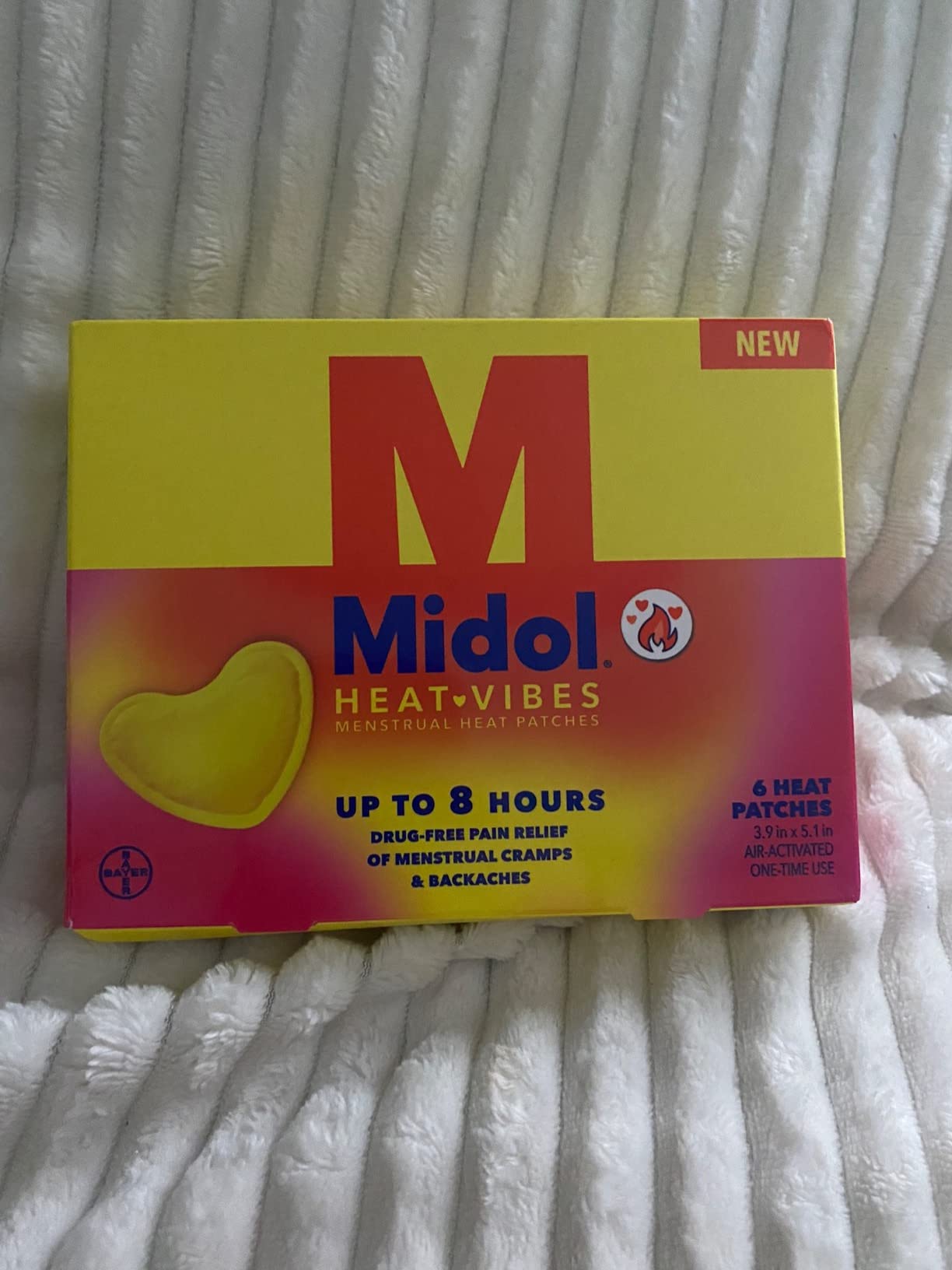 Midol Heat Vibes Menstrual Pain Relief Heat Patches - 6 Count Pack for Period Cramps and Backache customer photo 2