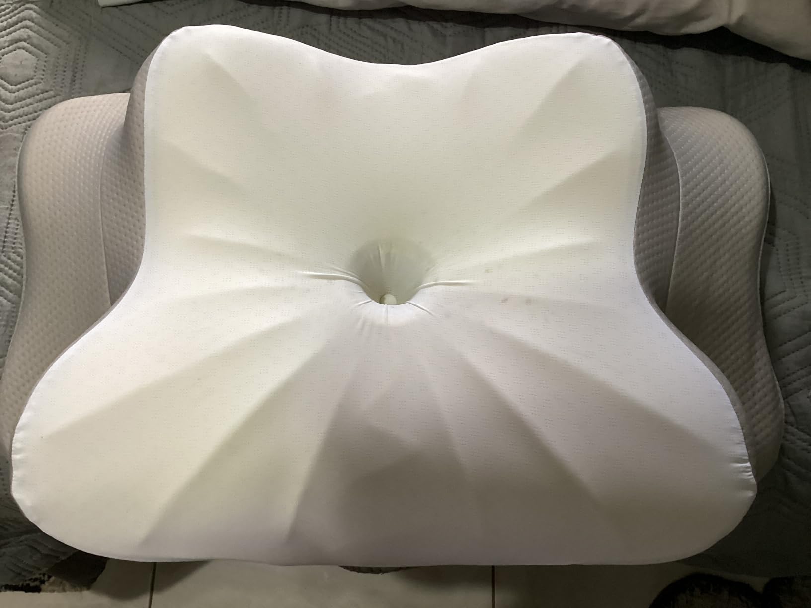 DONAMA Contour Cervical Neck Pillow for Neck Pain Relief, Queen, Ergonomic Dual-Height, Odorless Memory Foam, Side/Back/Stomach Sleepers, Cooling Hypoallergenic Cover, OEKO-TEX Certified customer photo 1