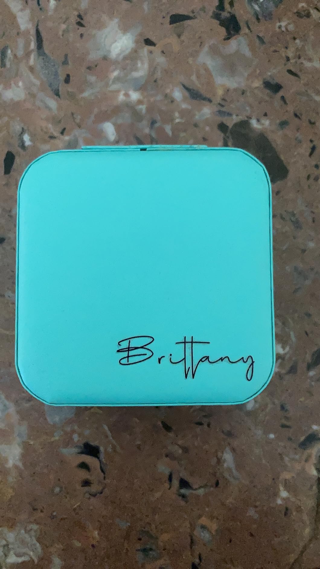 Custom Leather Jewelry Box w/Name & Birth Flower Month - Birthday Gifts for Women, Personalized Jewelry Travel Case - Customized Jewelry Organizer Box, Mom Birthday Gifts - Rustic customer photo 1