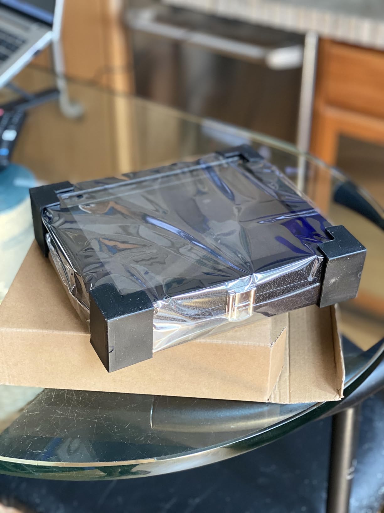 Pangkeep Ring Organizer Display Case,Black Jewelry Storage Tray Boxes for Multiple Rings,Glass Lid,Stackable. (42 Slots) customer photo 2