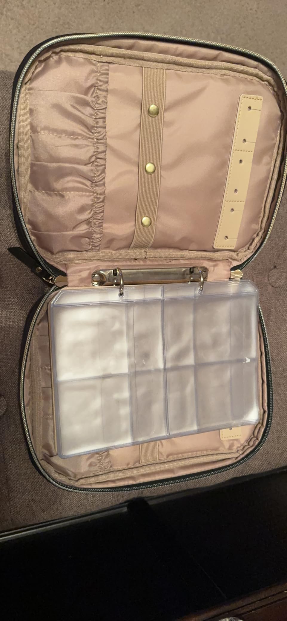BAGSMART Jewelry Travel Organizer Case Ring Binder Storage Rolls, Pink | Travel Case for Home Clear Ring Binder Jewelry Bags Jewelry Rolls Zipper Pouch Necklaces, Earrings, Rings, Bracelets customer photo 1