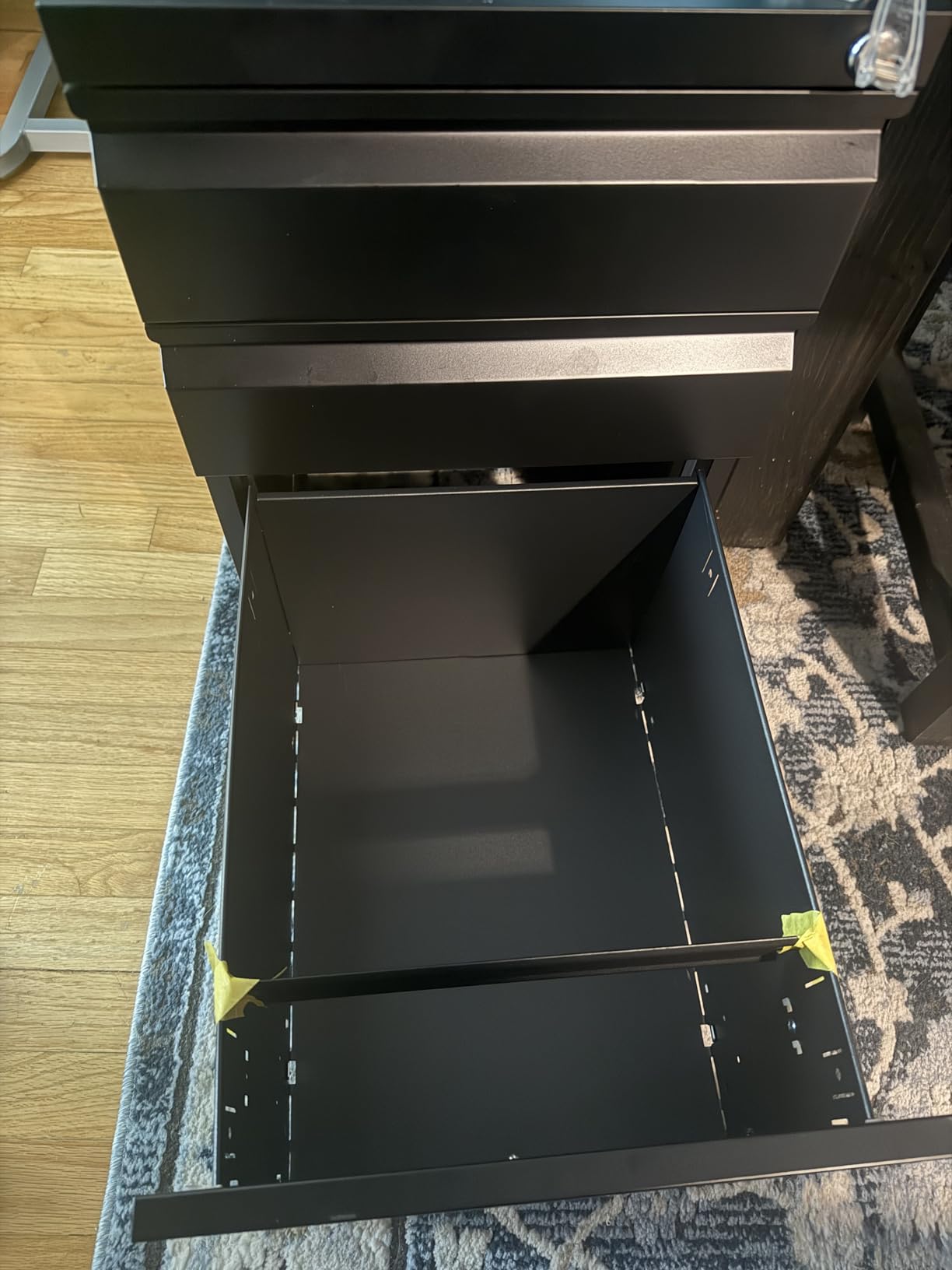 Letaya 3 Drawer Mobile File Cabinet with Lock, Under Desk Metal Filing Cabinets for Home Office Organizer Letters/Legal/A4 (Fully Assembled-Black) customer photo 1