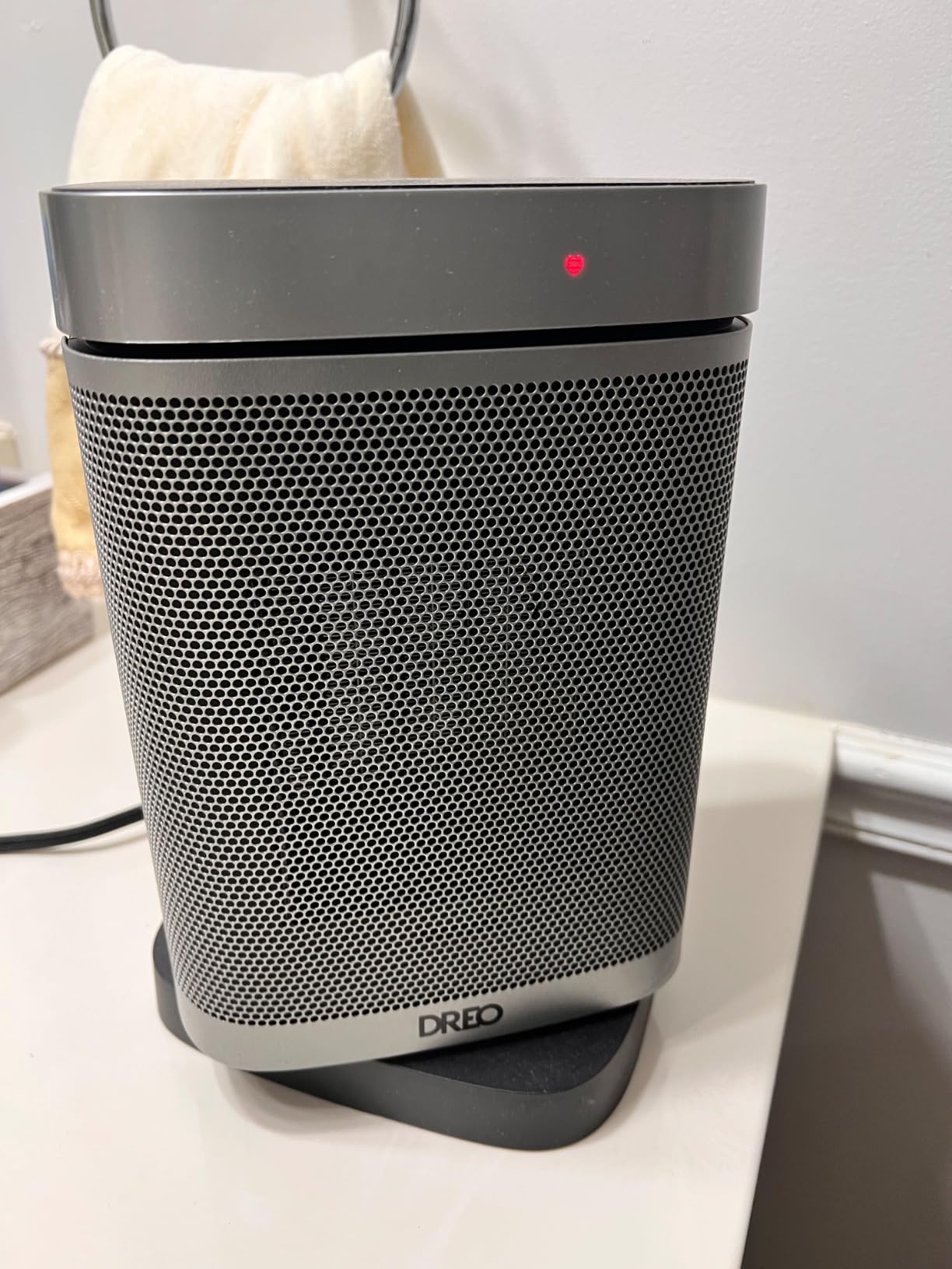 DREO Space Heater for Bathroom and Indoor, Portable Heater, 1500W Safe and Quiet PTC Ceramic Heater, 41-95°F Digital Thermostat, 70°Oscillating, Remote, ALCI Safety Plug, 12h Timer, 5 Modes customer photo 1