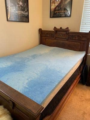 Sleep Innovations Cooling Comfort Gel Memory Foam Dual Layer Mattress Topper, 4 Inch, Full Size, Pillow Top Cover customer photo 2