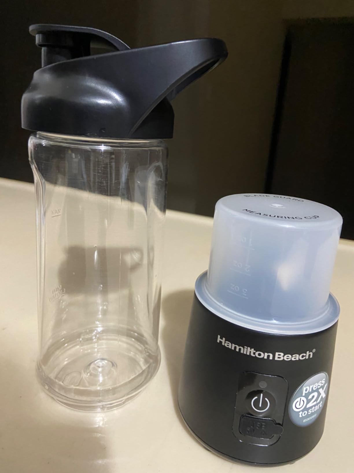 Hamilton Beach Blend-Now Cordless Portable Personal Blender for Smoothies, 16 oz BPA-Free Personal Blender Jar & Travel Lid, USB Rechargeable, Cable Included, Stainless Steel Blades, Black customer photo 1