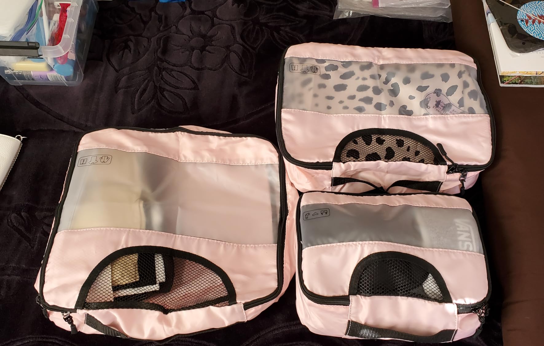 Veken 10 Set/8 Set Packing Cubes for Travel Essentials, Anti-Wrinkle Buckled Suitcase Organizer for Shoe & Toiletry Bag, Carry On Luggage Bag for Airplane & College Dorm Room Accessories customer photo 2