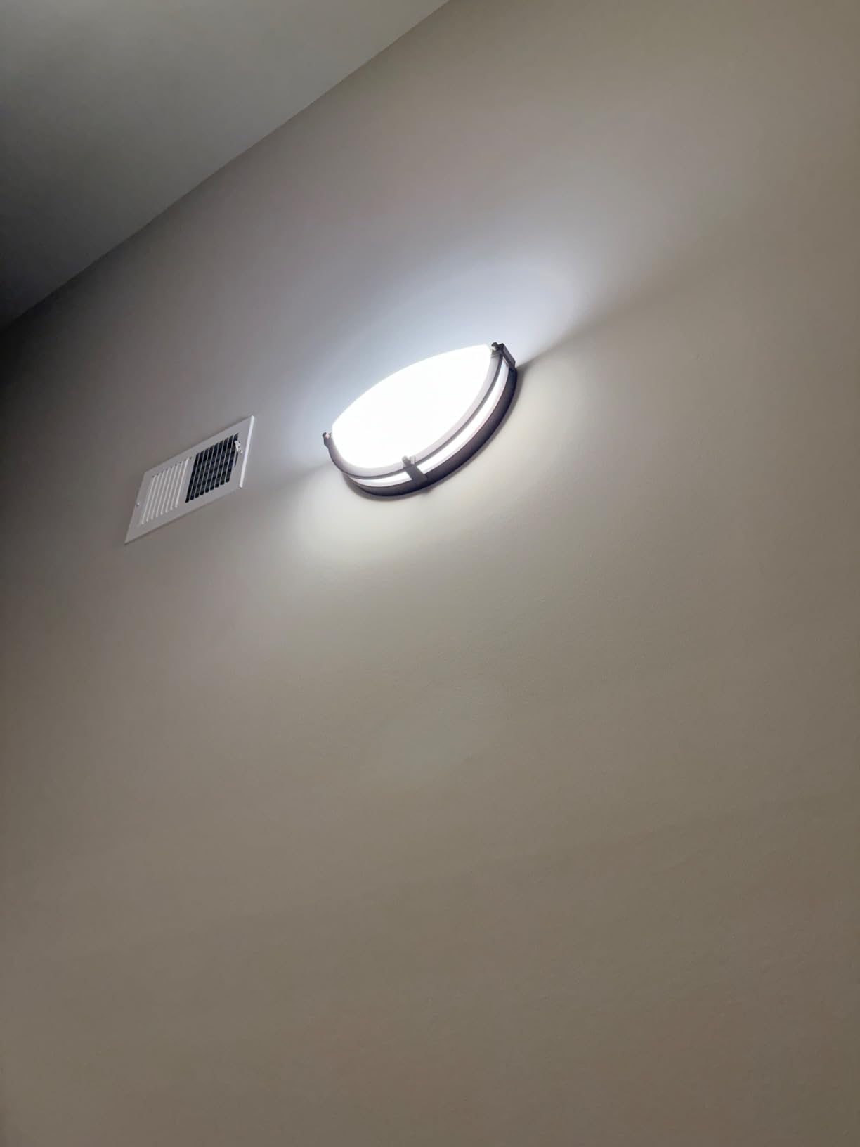 13 inch Dimmable LED Wall Sconce, Half Moon Wall Light Fixture, 3000K/4000K/5000K Color Temperature Adjustable, Modern Bathroom Vanity Light Fixtures, Super Bright 950 Lumen (Brushed Nickel) customer photo 2