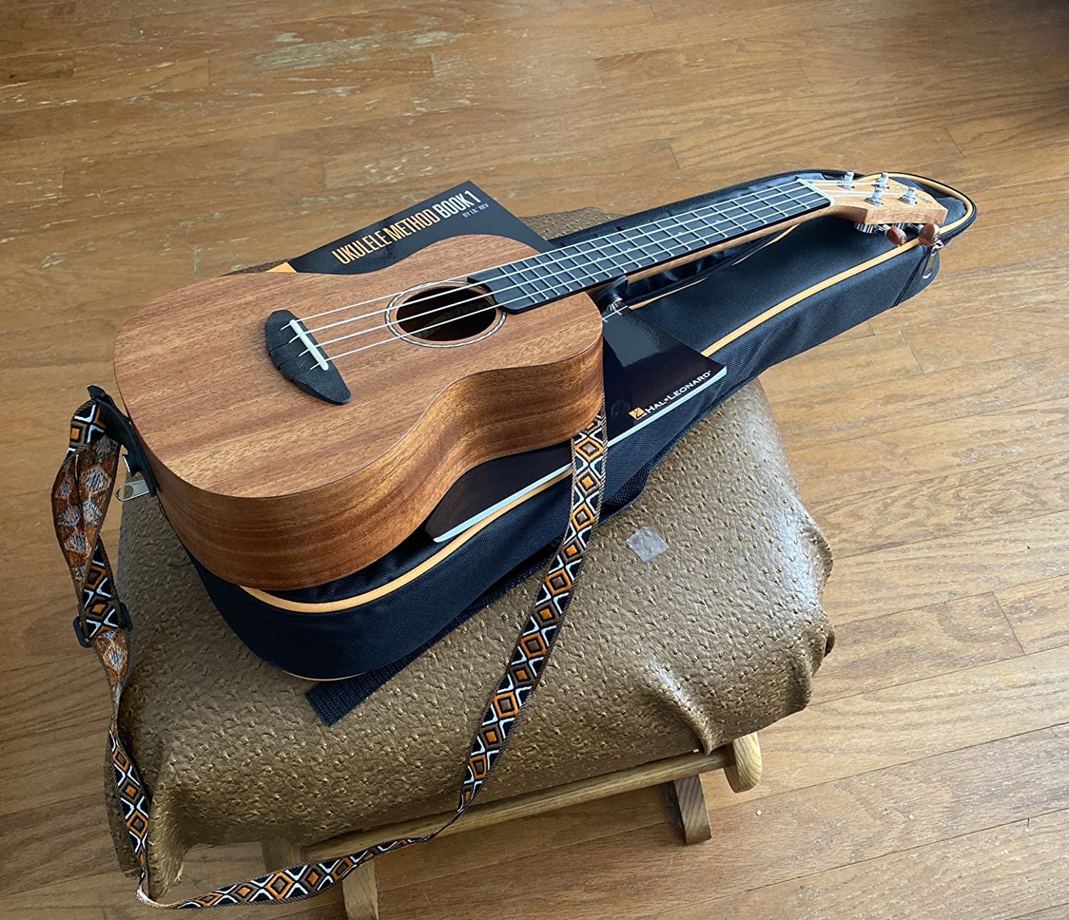 Donner Soprano Ukulele Mahogany 21 inch Ukelele Beginner Kit Online Lesson Gig Bag Strap Nylon String Tuner Picks Cloth DUS-1 Ukalalee Set Christmas Gift customer photo 2