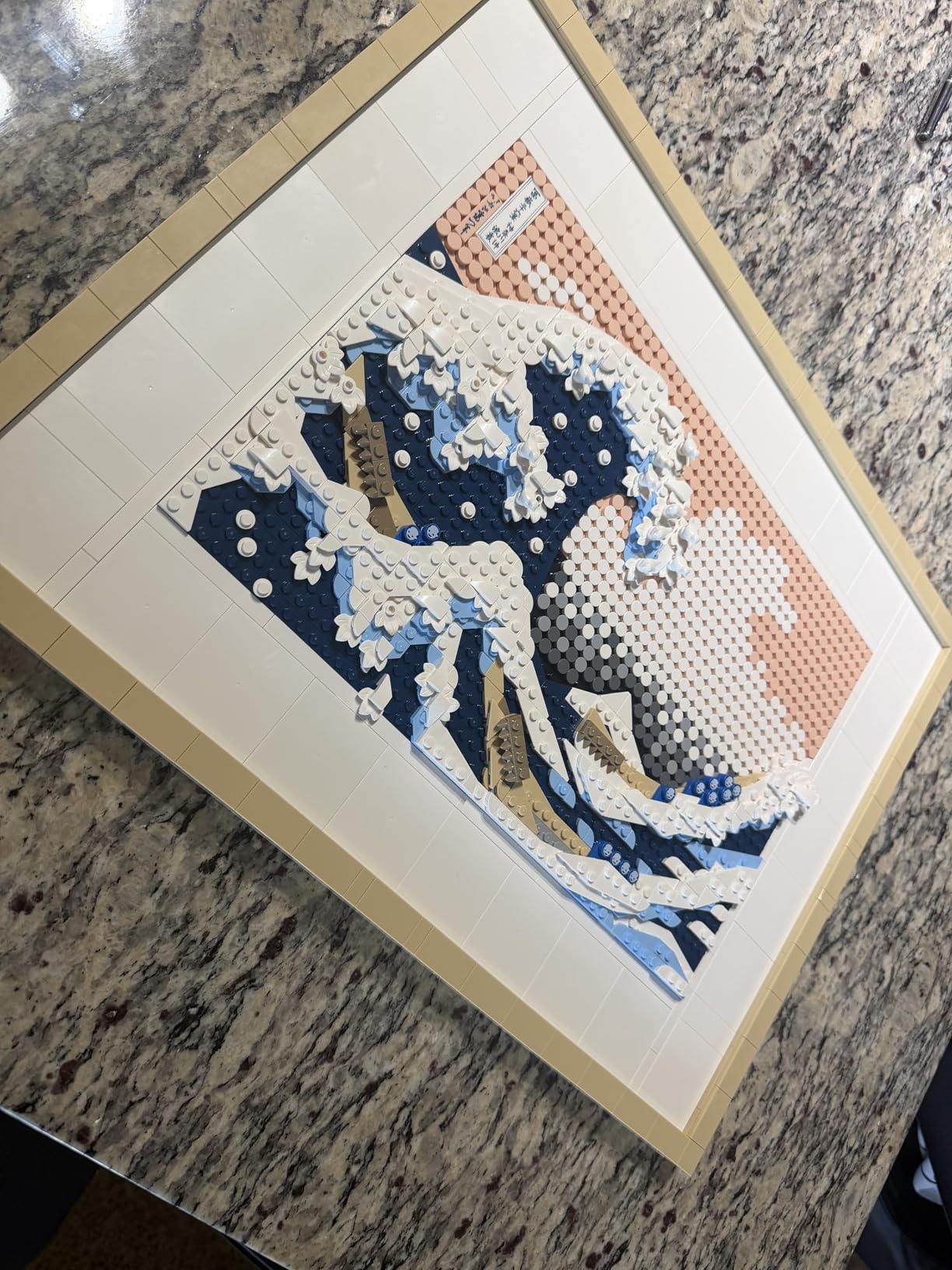 Art Hokusai The Great Wave Framed Japanese Wall Art Building Set - Unique Wall Decor for Home, Room, or Office - Fun Activity for Adults, Ages 18+ - Gift for Men and Women - 31208 customer photo 1