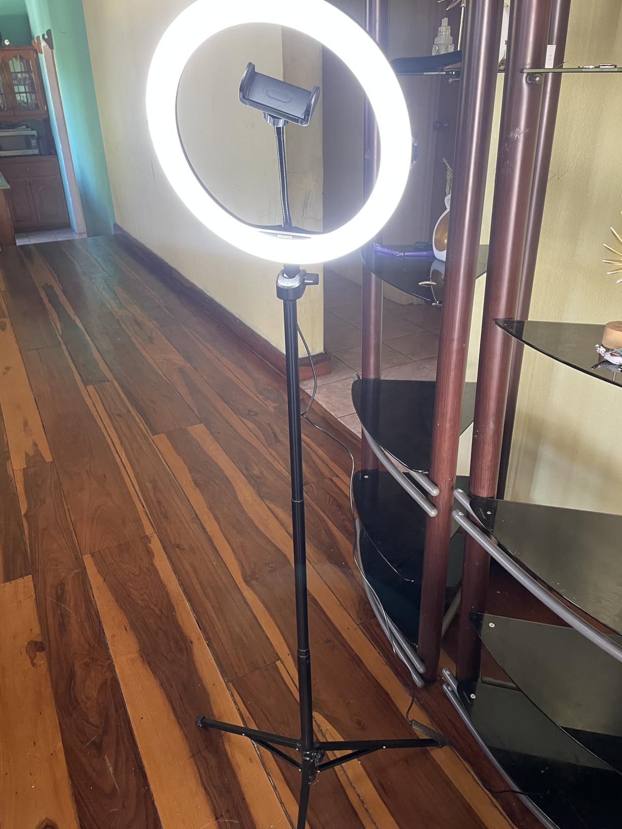SQUATZ 11'' LED 12W Selfie Ring Light with Wired Control, 3 Color Modes, 10 Brightness Levels, Tripod Stand with 6 Sections, Phone Holder, Adjustable Brightness Levels for Influencers, YouTube, TikTok customer photo 1