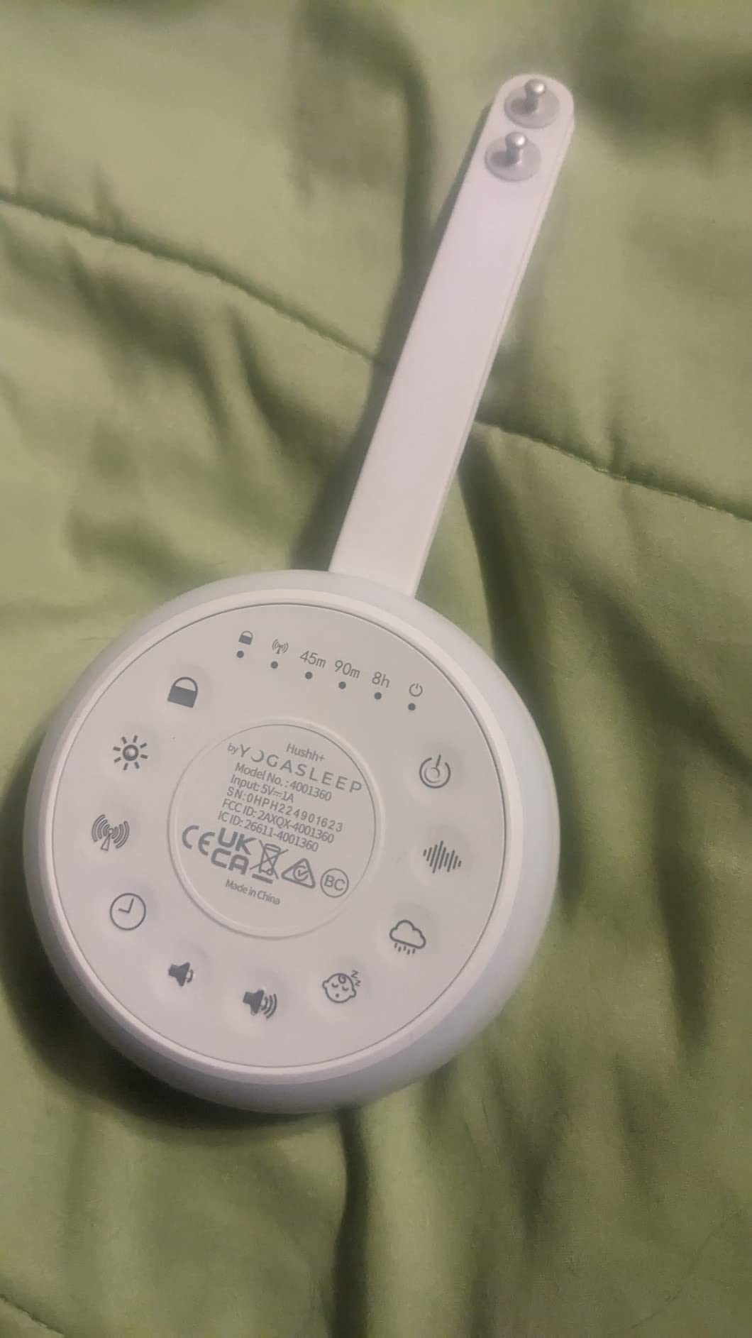Yogasleep Hushh+ Portable White Noise Machine for Baby, 20 Soothing Natural Sounds, Amber Night Light, Wireless Charging & Speaker, Compact Size, Noise Canceling for Better Sleep & Nursery Must Have customer photo 1