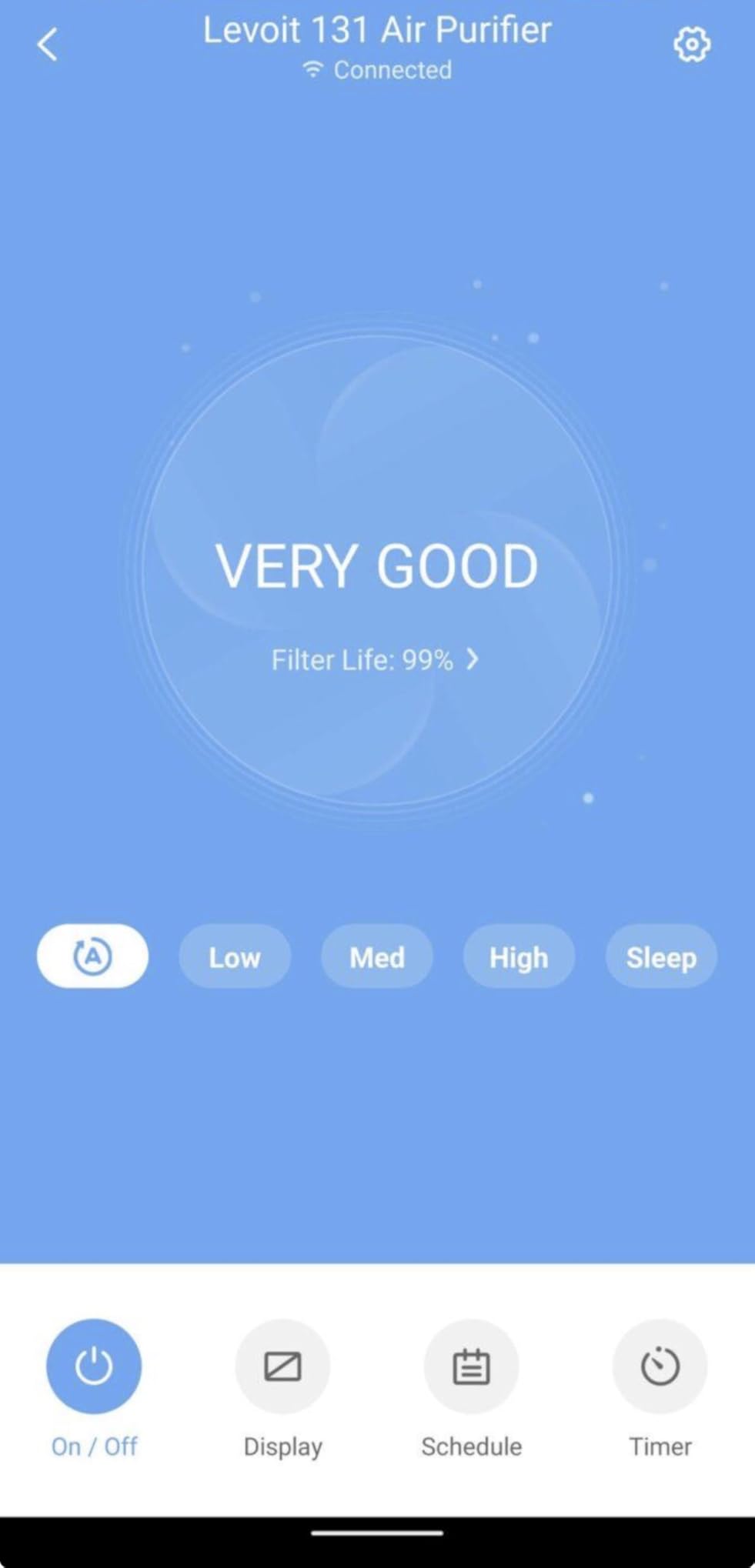 LEVOIT Air Purifier for Home Pets Bedroom Dorm Room Washable Pre-Filter | Quiet HEPA Sleep Mode for Pets, Allergens, Pollen, Smoke, Smart Monitor, AHAM VERIFIDE, Up to 1073Ft2, Vital 100S-P, White customer photo 2