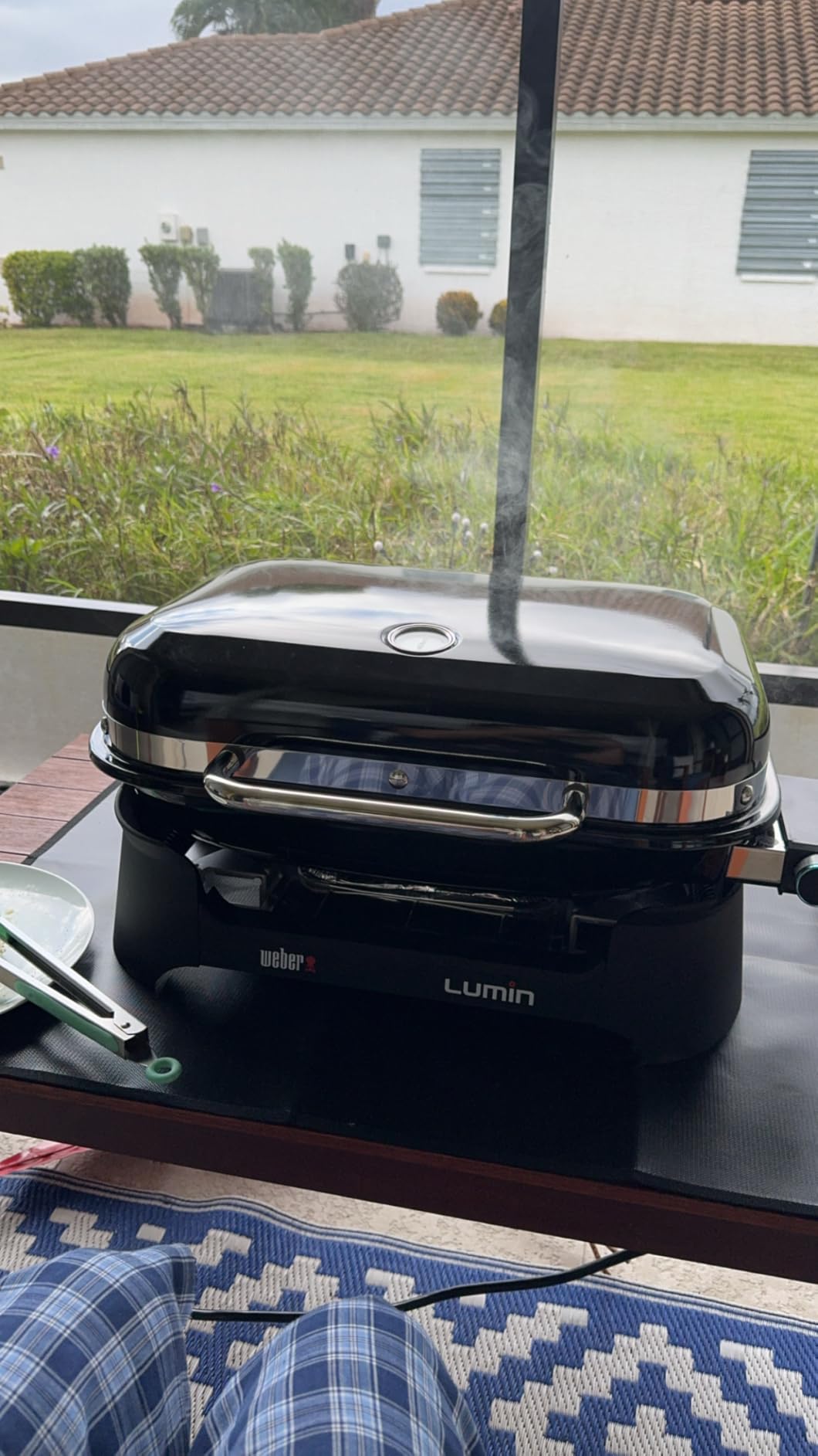 Weber Lumin Compact Portable Electric Grill, Black customer photo 2