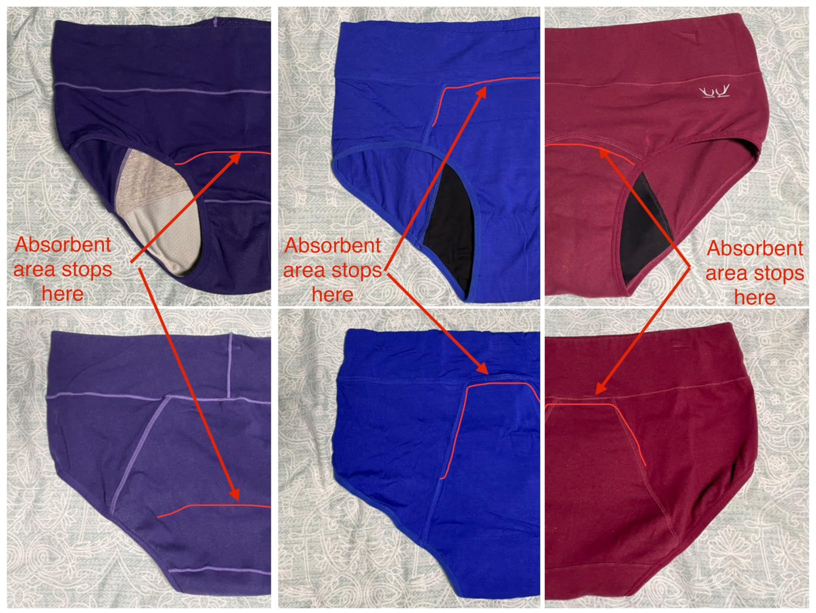 Bambody Absorbent Period Panties - Bamboo Rayon - Period Underwear for Women and Teens - All-Day Long - Overnight Protection customer photo 1