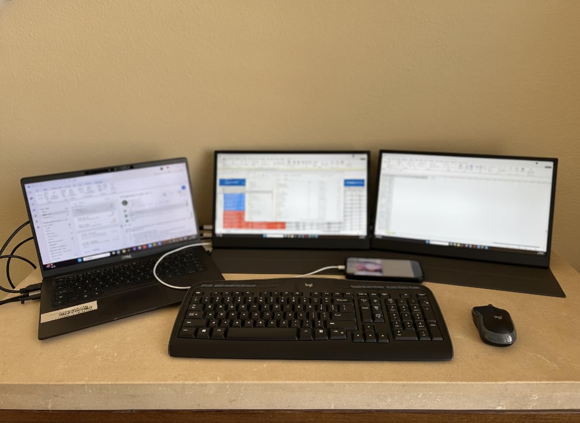 ForHelp 15.6inch Portable Monitor, 1080P USB-C HDMI Second External Monitor customer photo 1