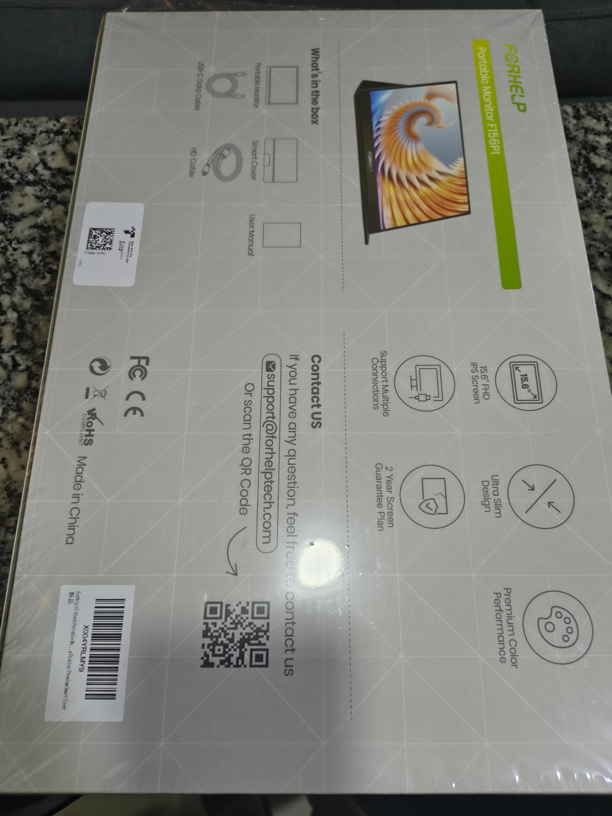 ForHelp 15.6inch Portable Monitor, 1080P USB-C HDMI Second External Monitor customer photo 2