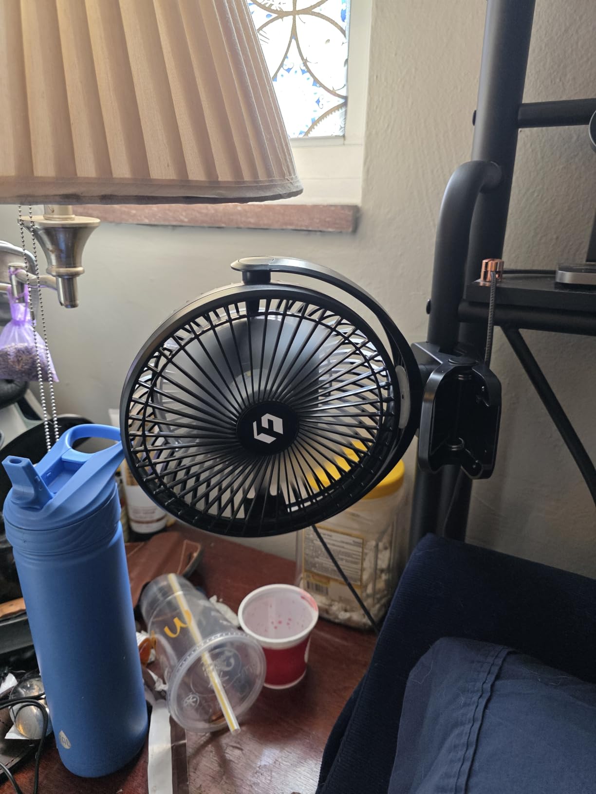 Korbot 8-inch Clip on Fan - 20000mAh Portable Fan Battery Rechargeable with 3 Speeds and Strong Airflow, USB Fan Small Desk Fan Personal Quiet Fan for Office, Stroller, Bedroom, Camping, Gifts for Men customer photo 1