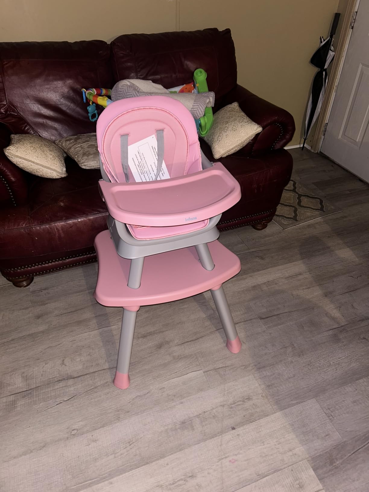 INFANS 8 in 1 Baby High Chair, Convertible Highchair for Babies and Toddlers, Infant Dining Booster Seat, Building Block Table, Kids Stool Table Chair Set with Removable Tray customer photo 2