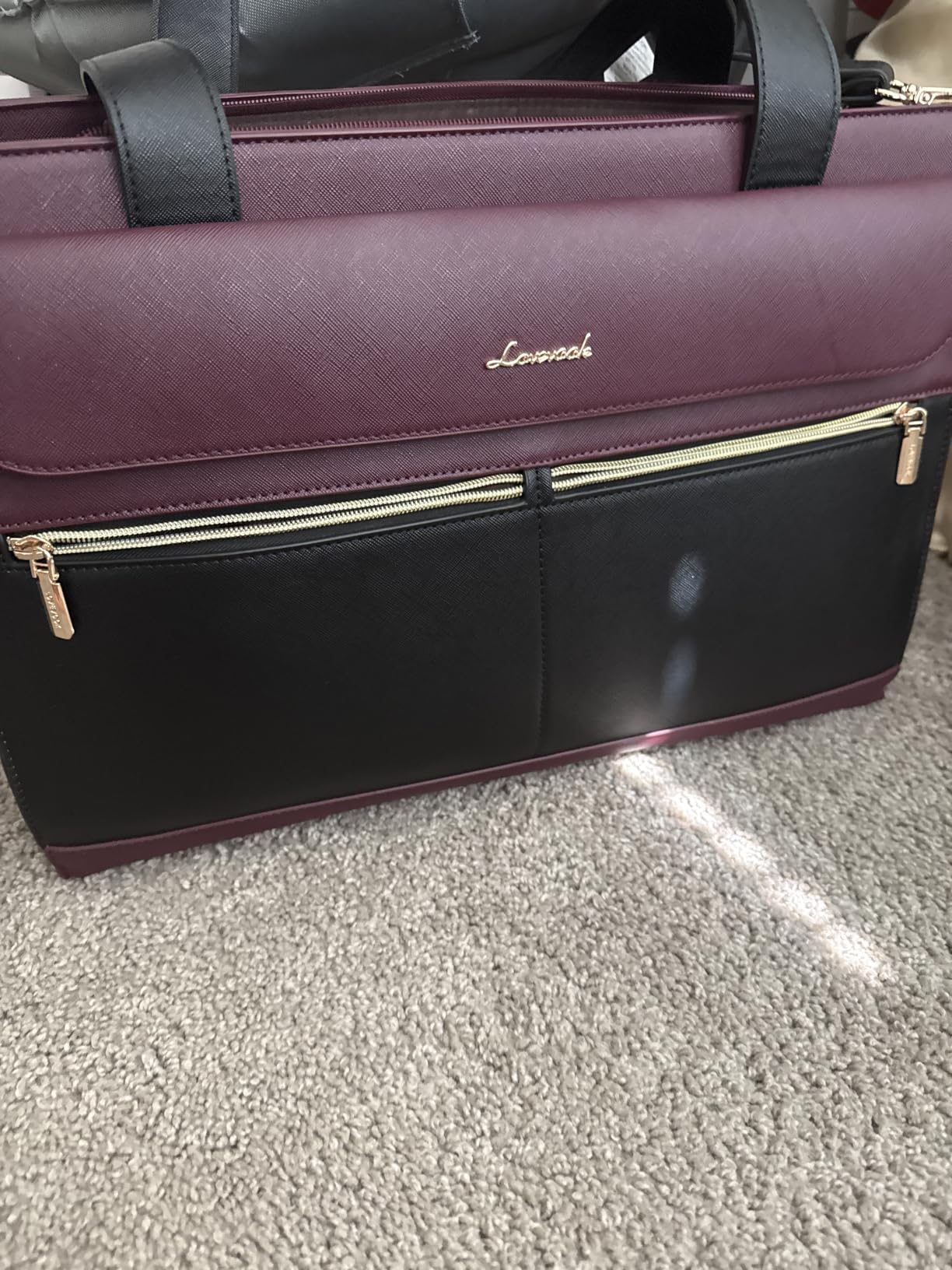 LOVEVOOK Laptop Bag for Women 15.6 Inch Tote Work Professional Leather Computer Briefcase Waterproof Handbag Shoulder Large Capacity Business Teacher Office Crossbody Purse customer photo 1