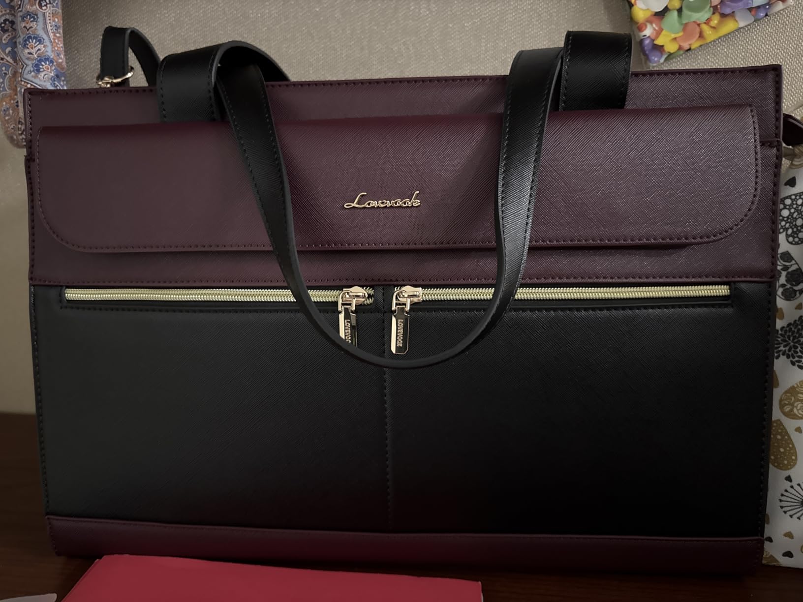 LOVEVOOK Laptop Bag for Women 15.6 Inch Tote Work Professional Leather Computer Briefcase Waterproof Handbag Shoulder Large Capacity Business Teacher Office Crossbody Purse customer photo 2