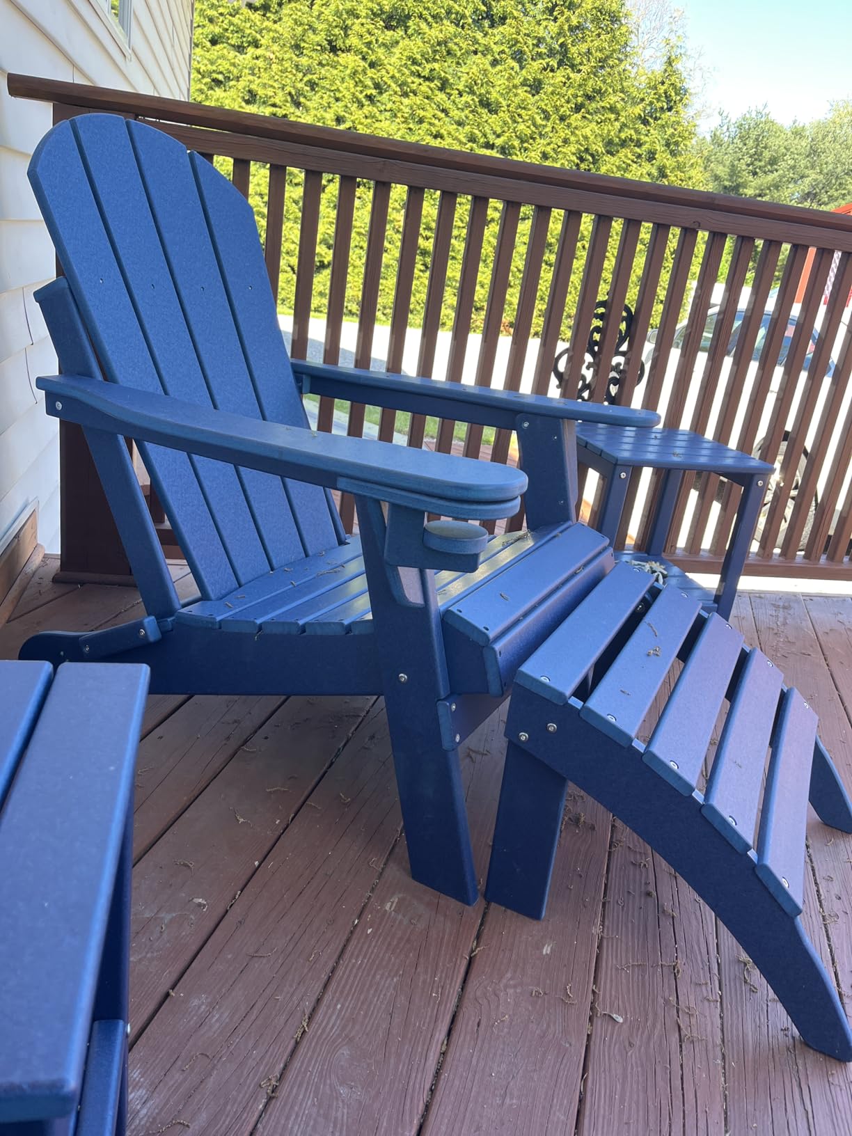 Folding Adirondack Set of 2, HDPE Blue customer photo 2