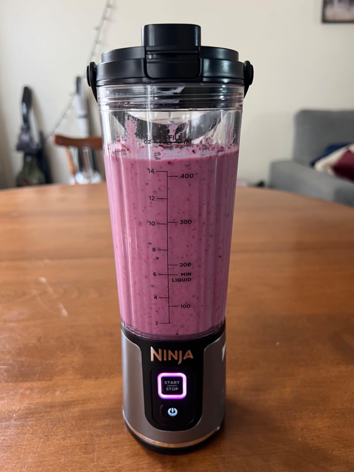 Ninja BC151NV Blast Portable Blender, Cordless, 18oz. Vessel, Personal Blender for Shakes & Smoothies, BPA Free, Leakproof Lid & Sip Spout, USB-C Rechargeable, Dishwasher Safe Parts, Denim Blue customer photo 2