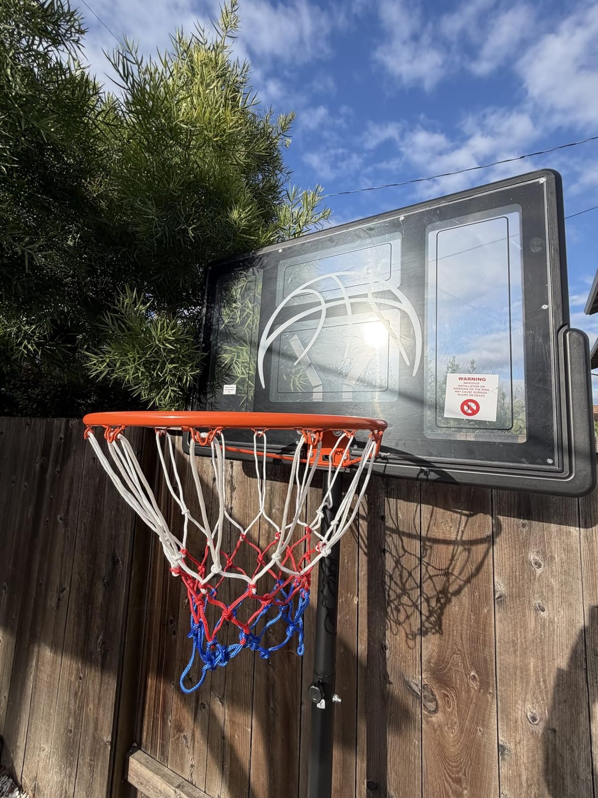 Yohood Basketball Hoop Outdoor, 4.4-10FT Adjustable Height Basketball Goal customer photo 1