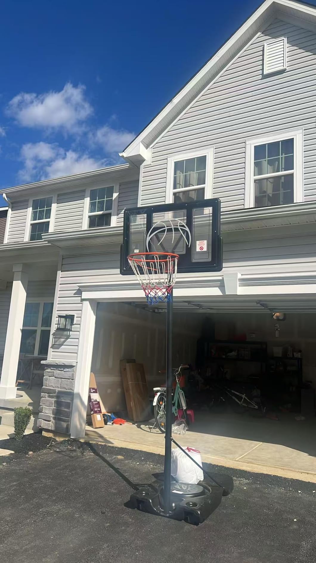 Yohood Basketball Hoop Outdoor, 4.4-10FT Adjustable Height Basketball Goal customer photo 2