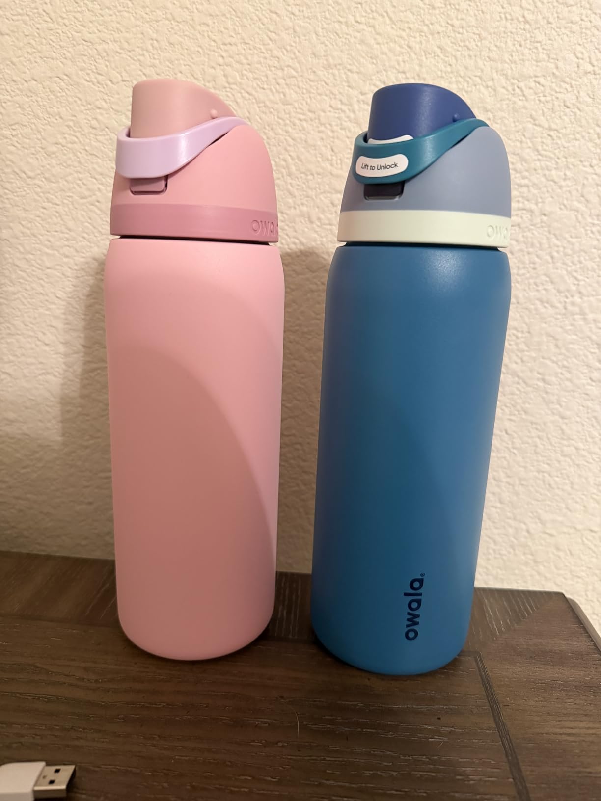 Owala FreeSip Insulated Stainless Steel Water Bottle with Straw for Sports and Travel, BPA-Free, 24oz, Foggy Tide customer photo 1