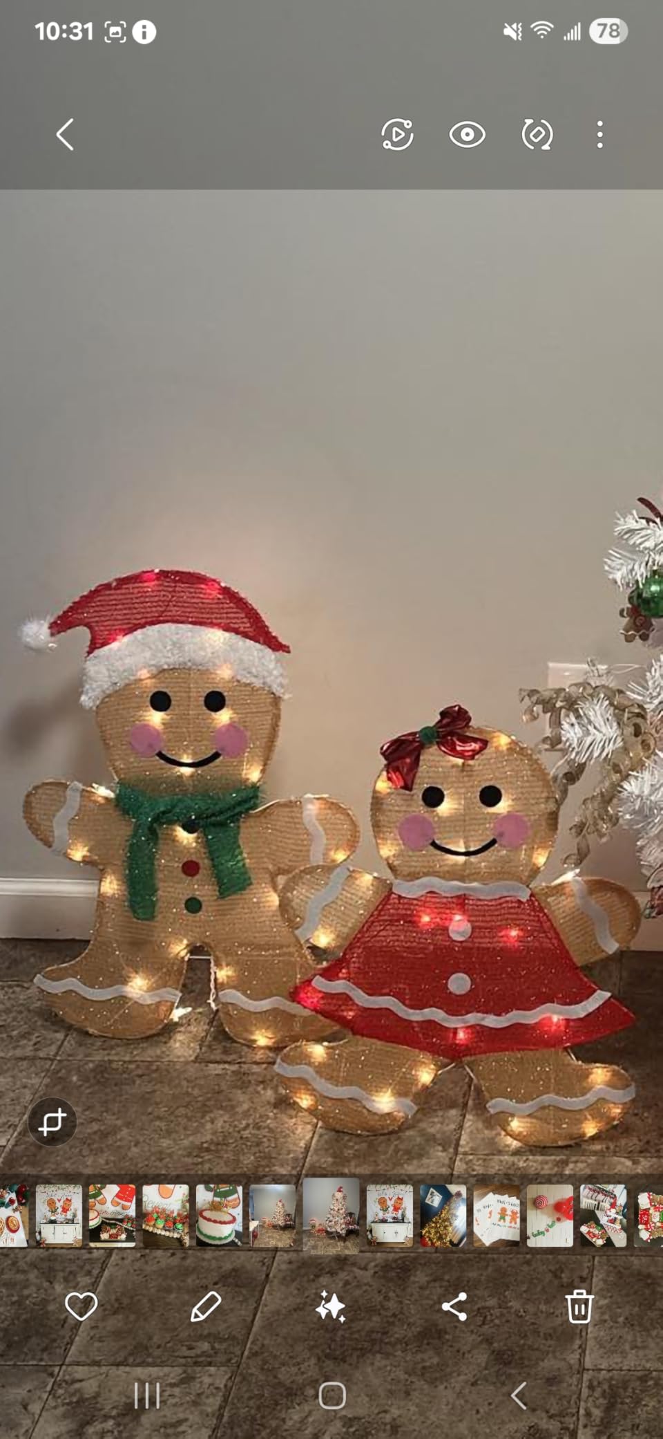Dazzle Bright Christmas Outdoor Decorations Yard, 2-Piece Lighted 2D Gingerbread Man with 50 L, 23 Inch Pre-Lit Light Up Gingerbread Man, Xmas Festive Holiday Front Garden Patio Yard Lawn Display customer photo 2