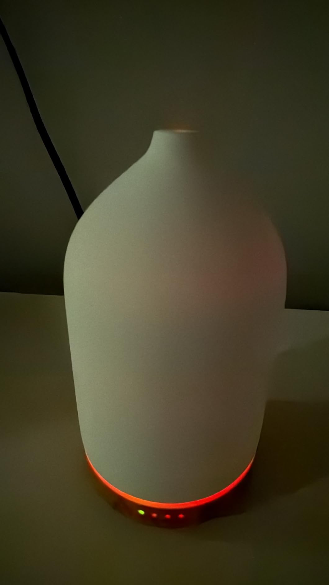 Gooamp 200ML Ceramic Essential Oil Diffuser for Home - Ultrasonic Aromatherapy Diffuser Humidifier with 7 Color LED Lights, Auto Shut-Off, 3 Timers for Bedroom, Office, Yoga, Wood Grain Base customer photo 2