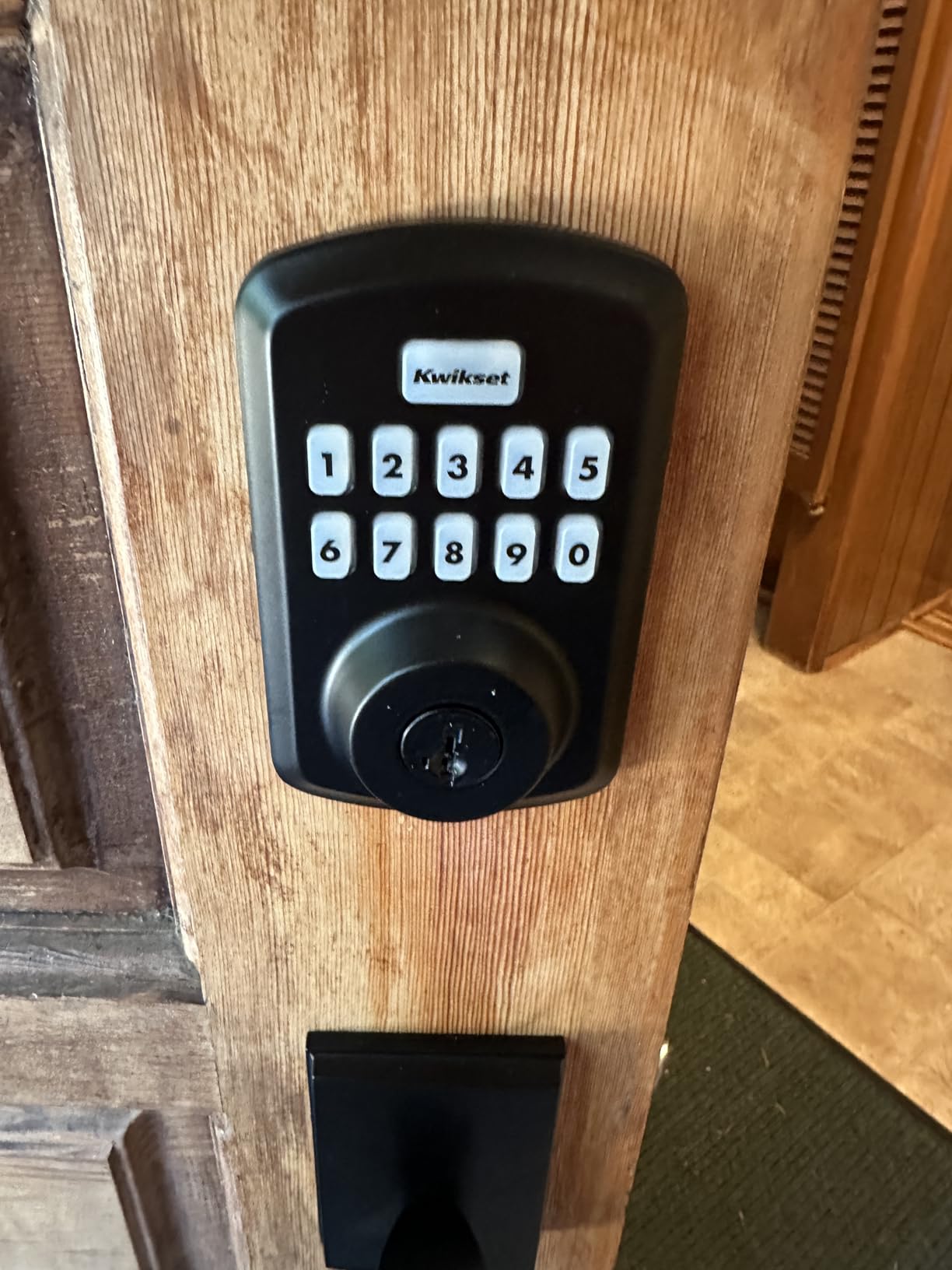 Kwikset Powerbolt 250 10-Button Keypad Satin Nickel Transitional Electronic Deadbolt Door Lock, Featuring Convenient Keyless Entry, Customizable User Codes, and Auto-Locking customer photo 2