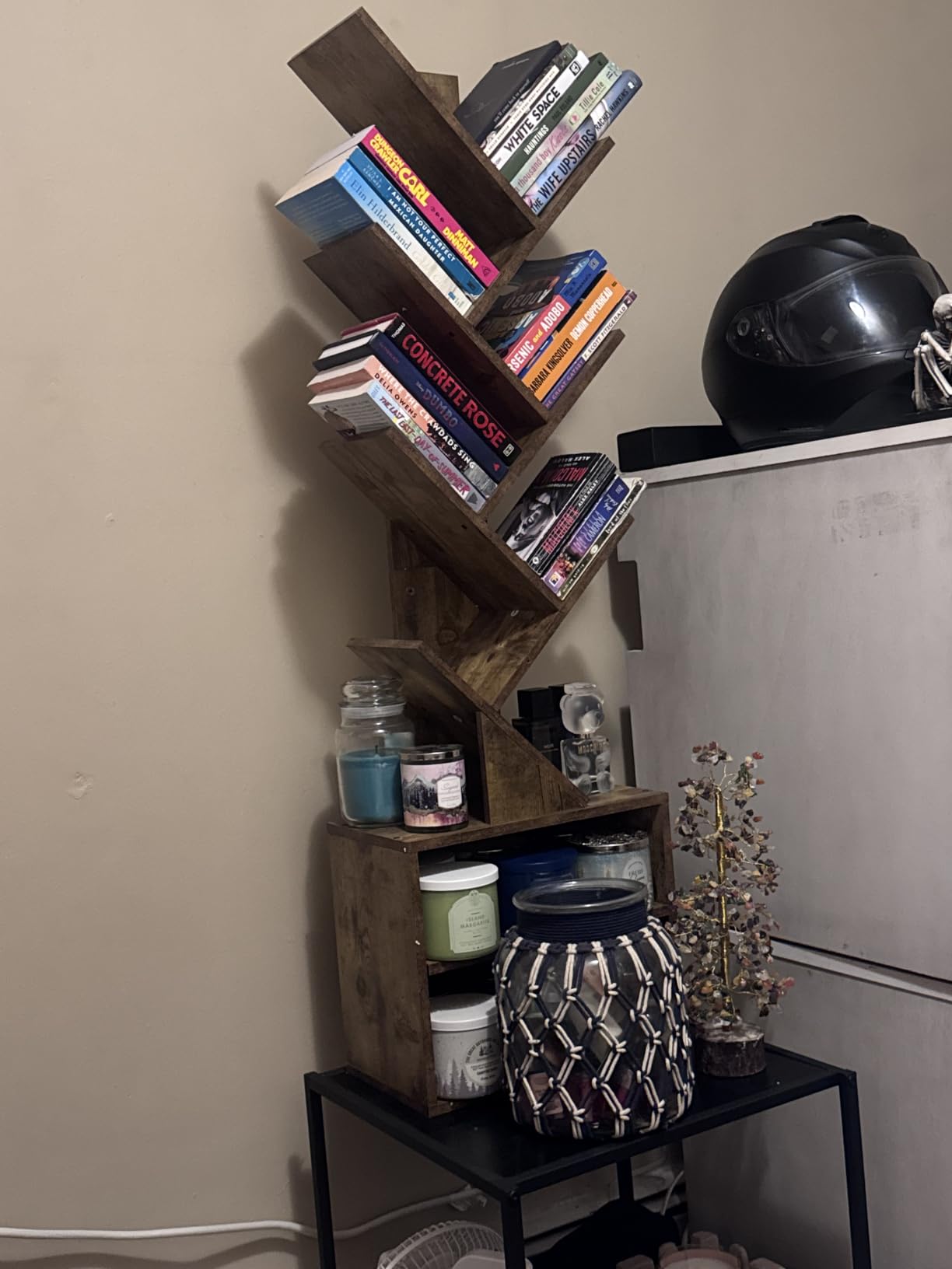 SUNMORY 6 Tier Tree Bookshelf, Tall Small Bookcase with Storage Cabinet customer photo 1