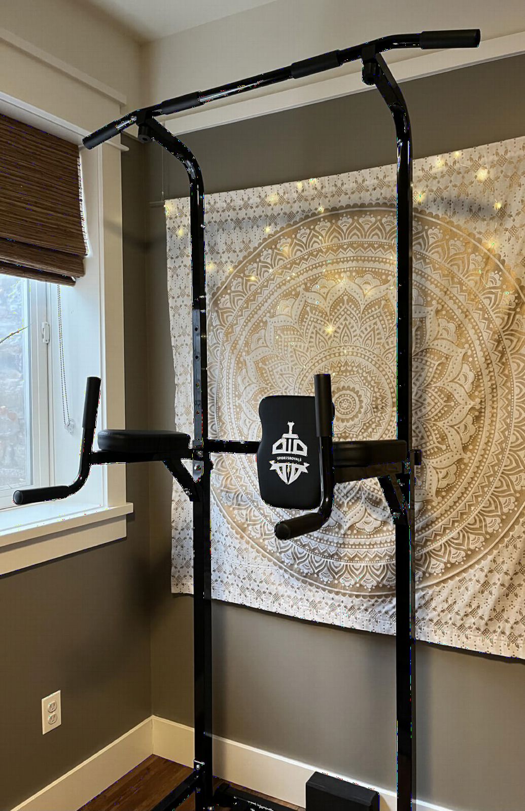 SPORTSROYALS Free Standing Pull Up Bar, Power Tower for Home Gym Training customer photo 2