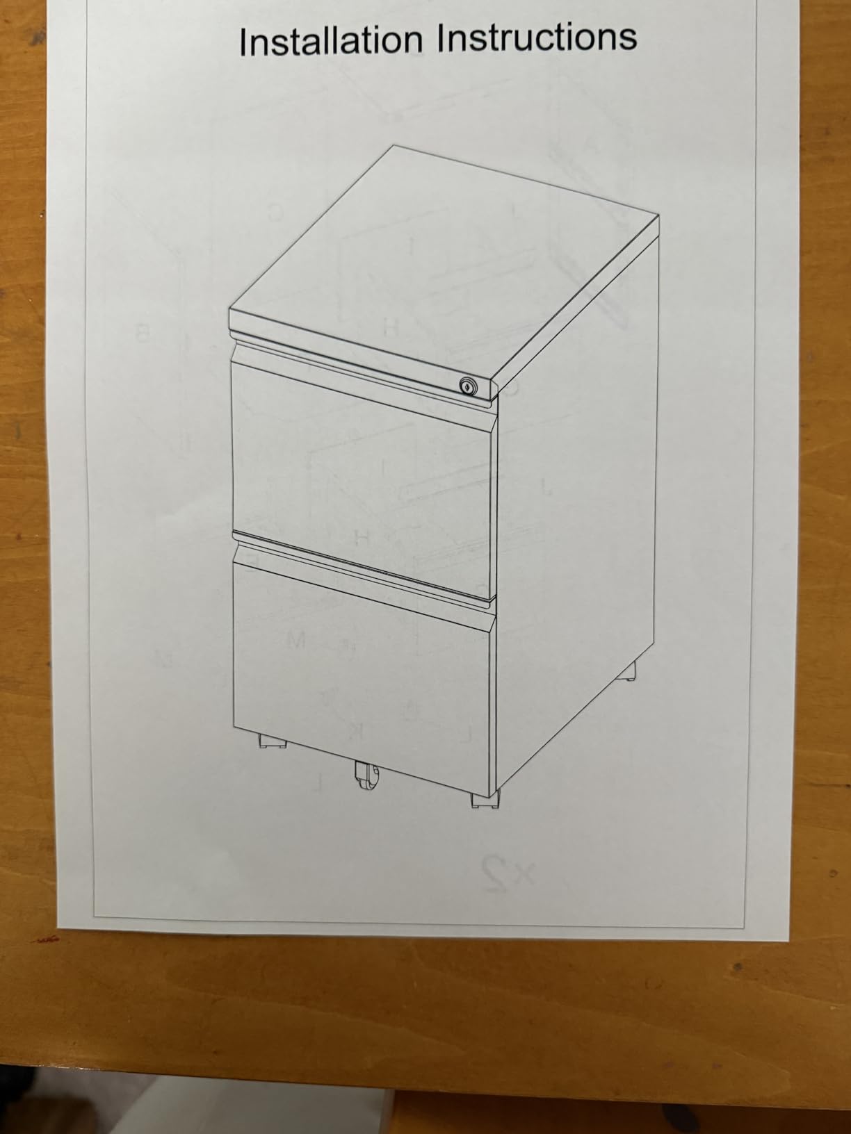 SISESOL 2 Drawer File Cabinet on Wheels, Metal Filing Cabinet with Lock, Black Rolling File Cabinets with Casters, Under Desk Office Cabinets for Home Office, Fit A4/Letter/Legal, Easy Assembly customer photo 2