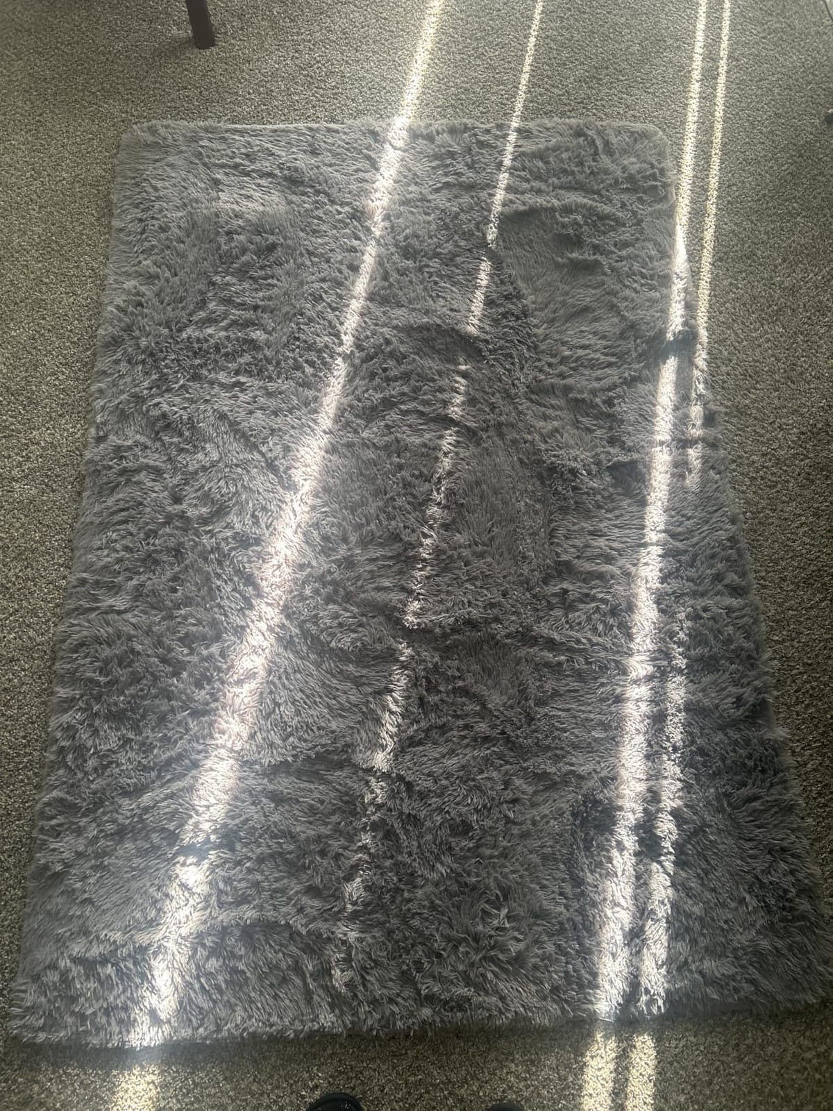 PAGISOFE Grey Fluffy Rugs for Bedroom 4x6 Area Rug Shag Rug for Kids Room Furry Carpet Modern Living Room Rug Soft Shaggy Boys Rug Fuzzy Throw Rugs for Home Decor Aesthetic, Dorm Nursery Gray customer photo 2
