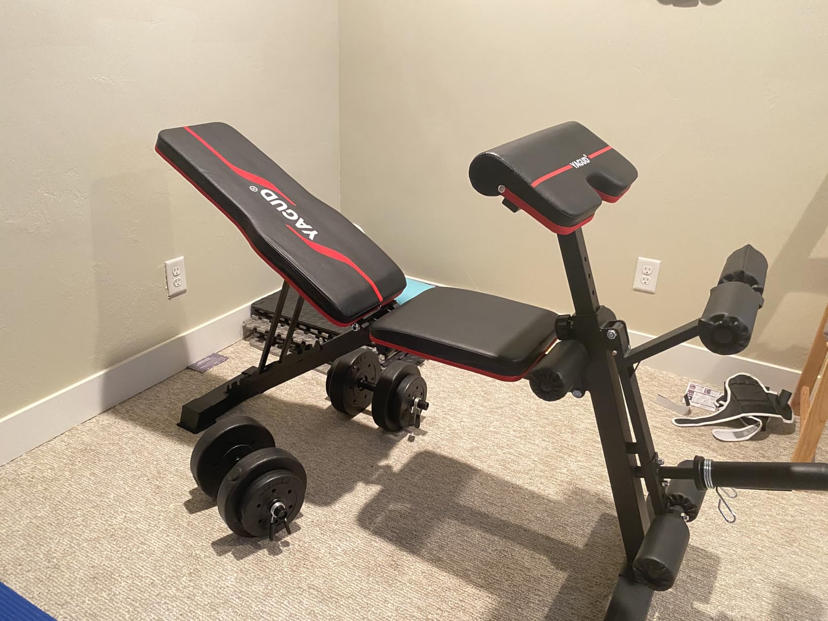 Yagud Weight Bench Press, Adjustable Workout Bench, Foldable Strength Bench customer photo 2