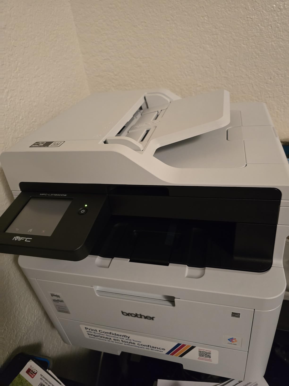 Brother MFC-L3720CDW Wireless Color Laser Printer with Scanner, Copier and Fax customer photo 1