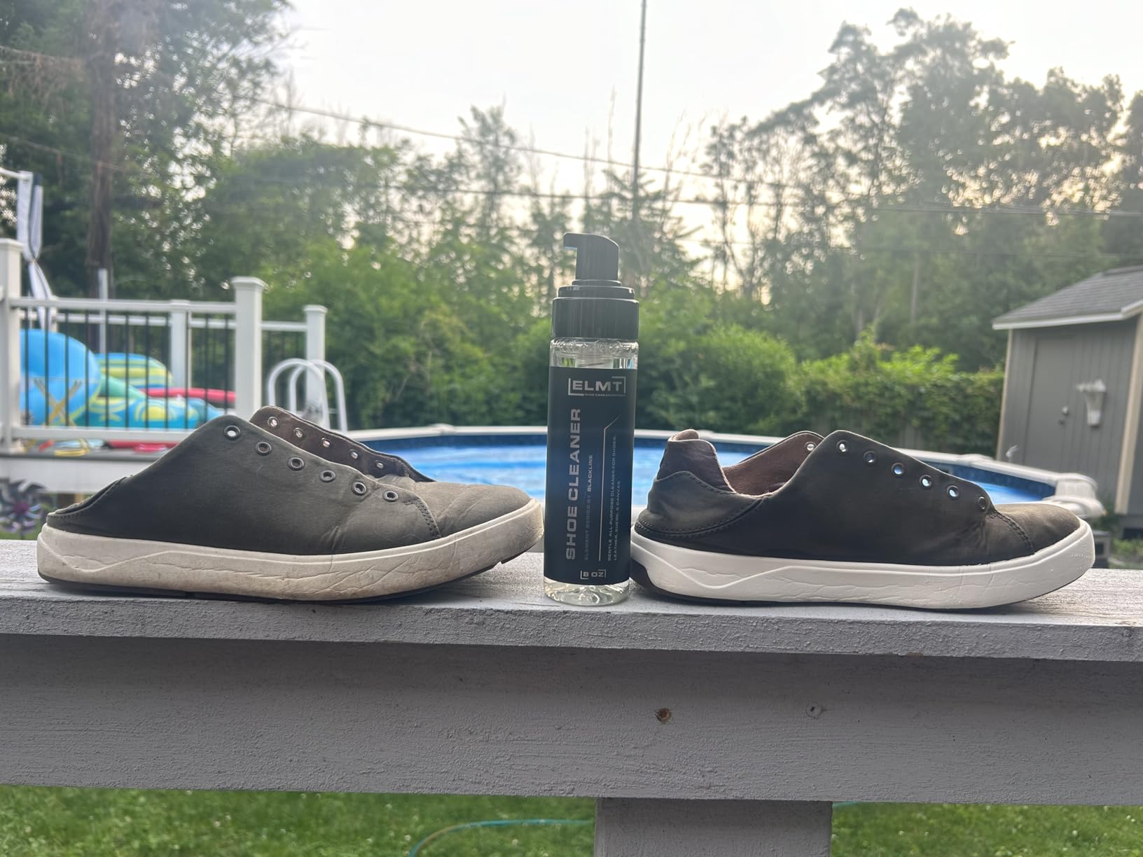 Blackline ELMT Shoe Cleaner Kit - Ideal Sneaker, Canvas, Mesh, Nubuck, Sheepskin, Leather, Suede Shoe Cleaner - US-Made, Safe, 10X Potent Shoe Cleaning Kit (8 oz Solution, 3 Brushes, Microfiber Towel) customer photo 2