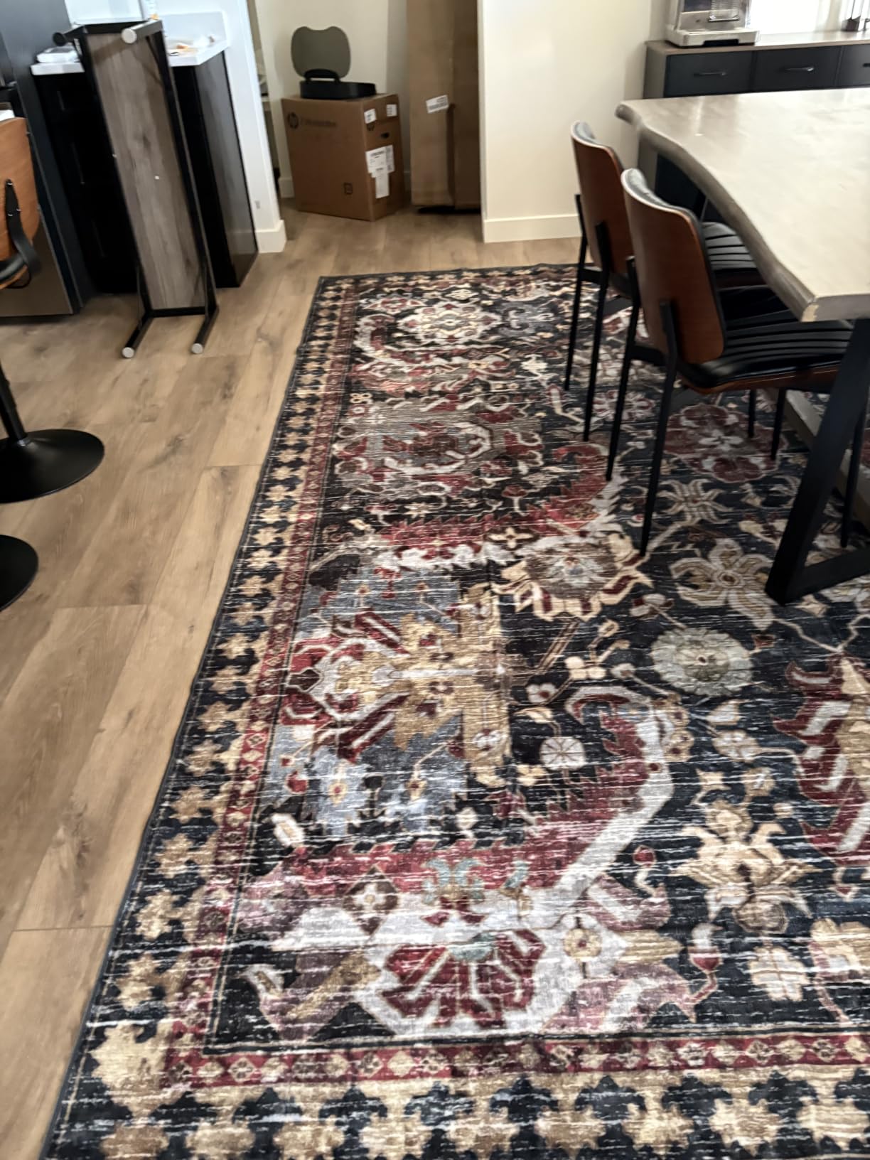 Washable Area Rugs - Perfect for Living Room, Bedroom, Kids Room, Nursery - Stain & Water Resistant Non-Slip, Pet & Child Friendly, Vintage Tribal Area Rugs (Green, 5' x 7') customer photo 2